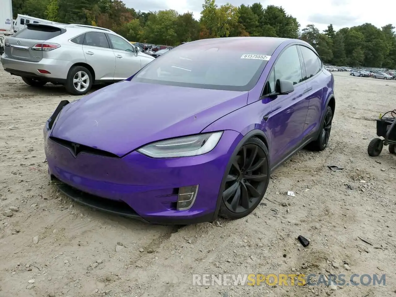 2 fotografías del automóvil dañado 5YJXCBE20LF250498 TESLA MODEL X 2020