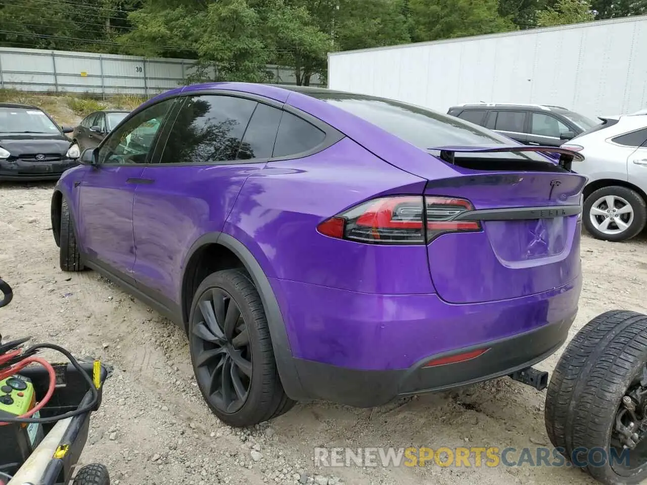 3 fotografías del automóvil dañado 5YJXCBE20LF250498 TESLA MODEL X 2020
