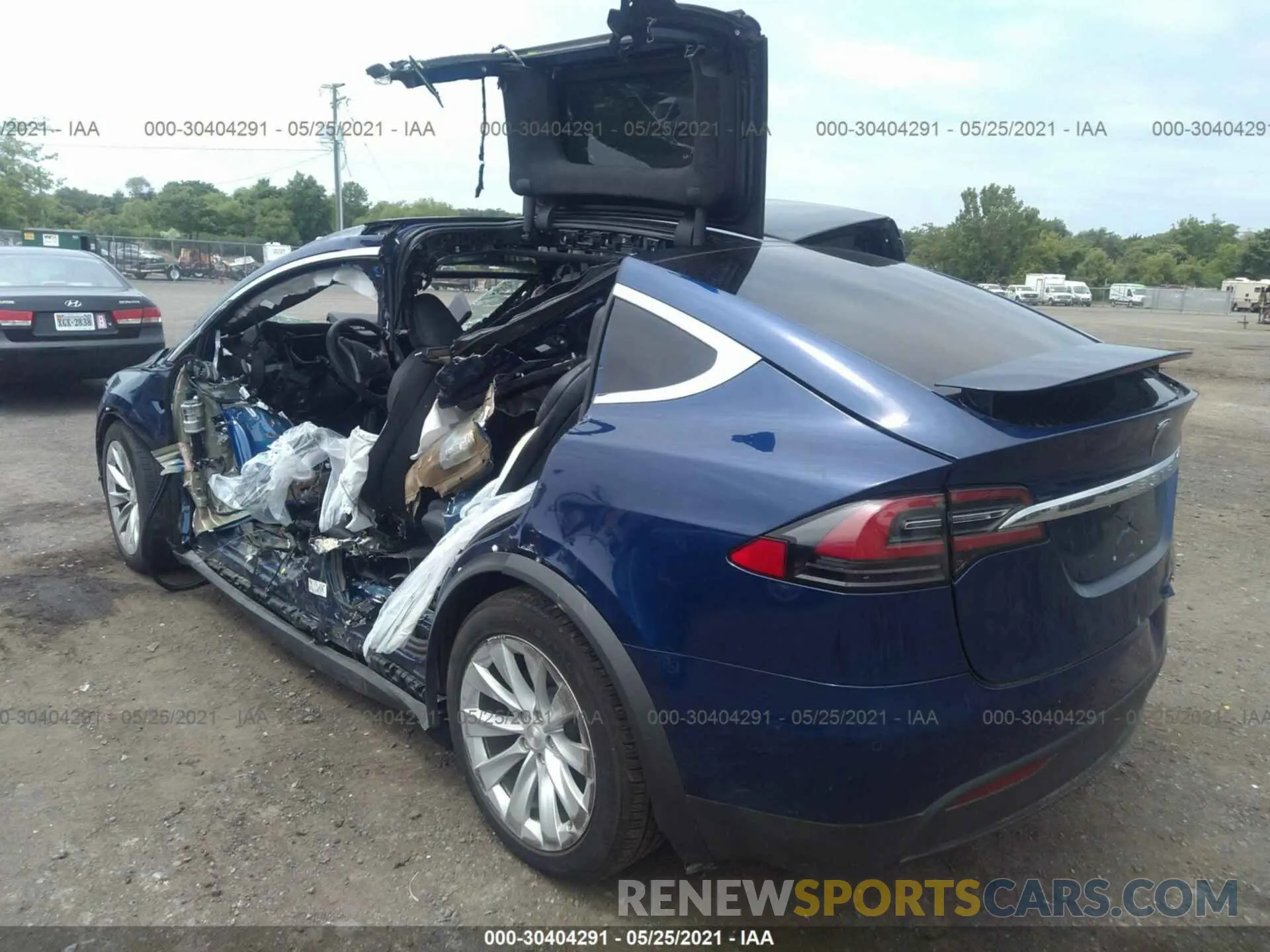 3 fotografías del automóvil dañado 5YJXCBE20LF298258 TESLA MODEL X 2020