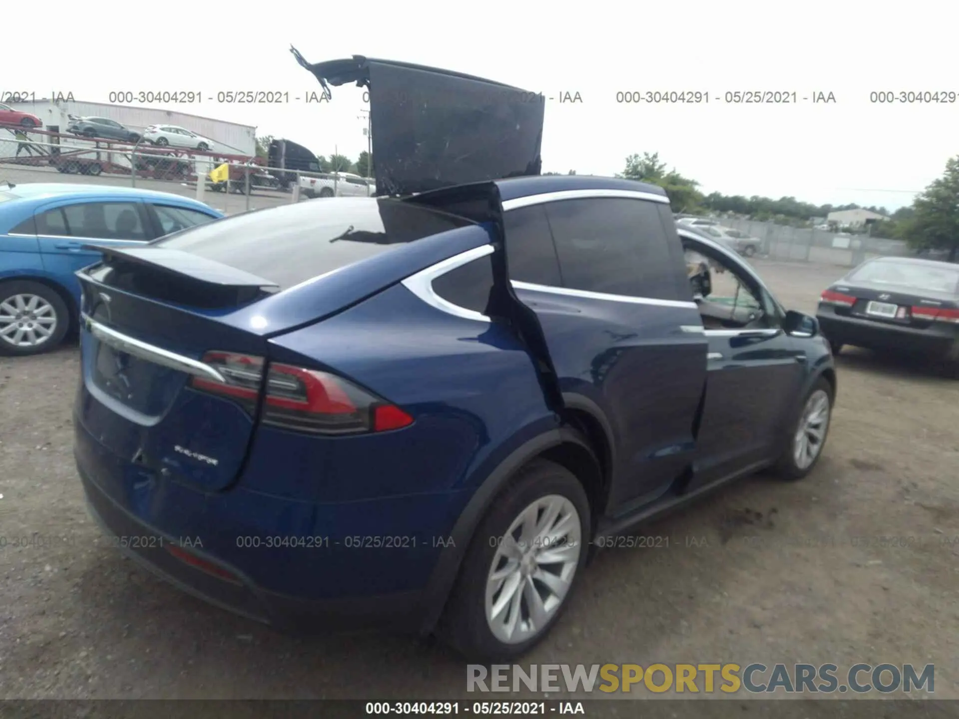4 fotografías del automóvil dañado 5YJXCBE20LF298258 TESLA MODEL X 2020