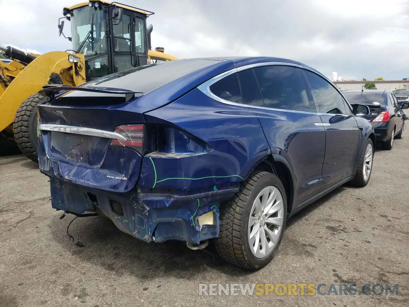 4 fotografías del automóvil dañado 5YJXCBE20LF306830 TESLA MODEL X 2020