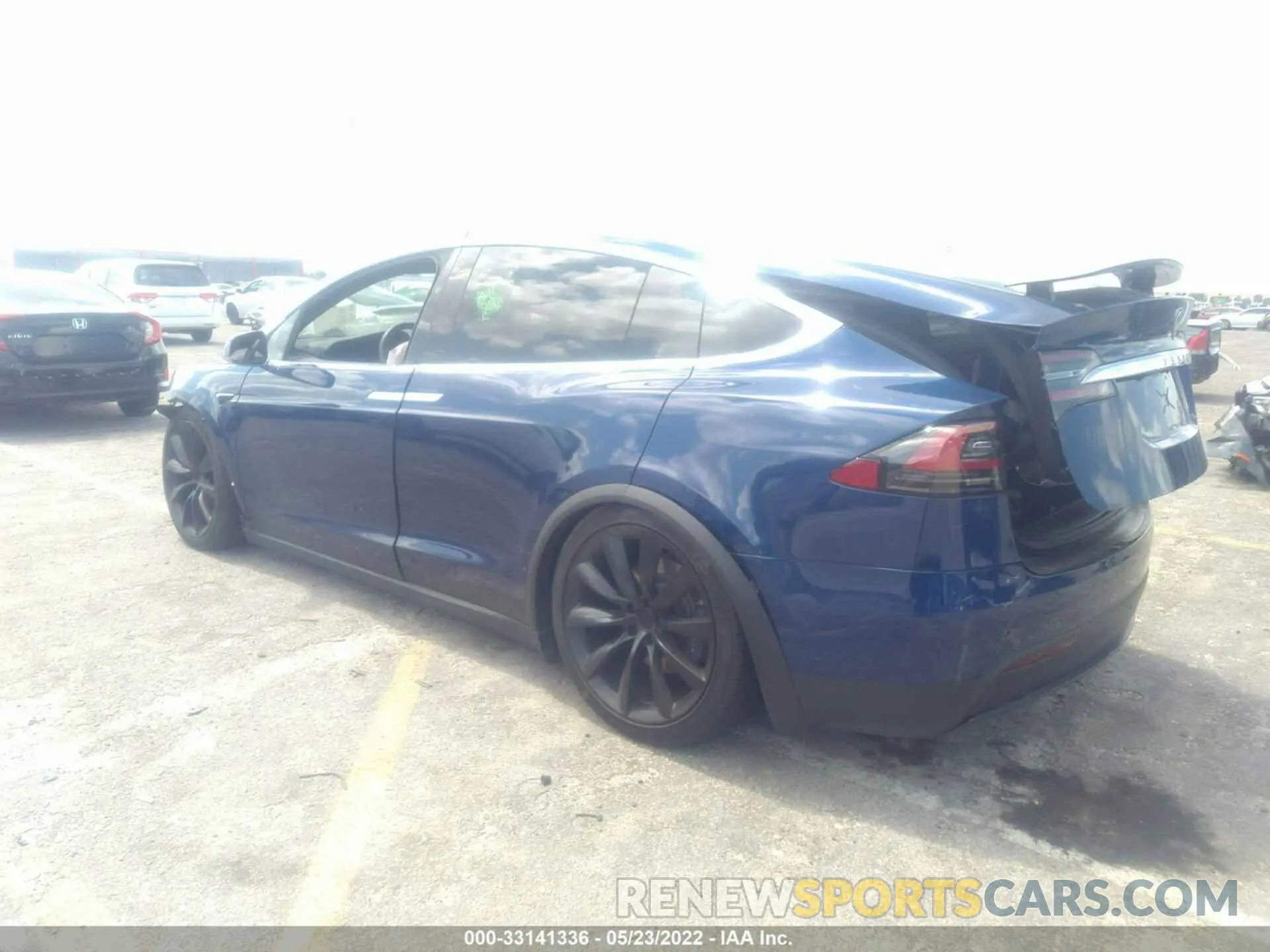 3 fotografías del automóvil dañado 5YJXCBE21LF300678 TESLA MODEL X 2020