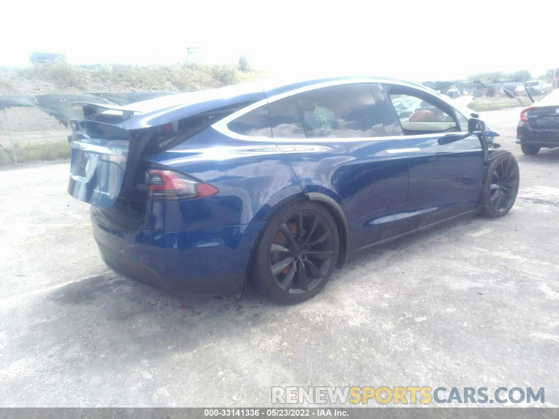 4 fotografías del automóvil dañado 5YJXCBE21LF300678 TESLA MODEL X 2020