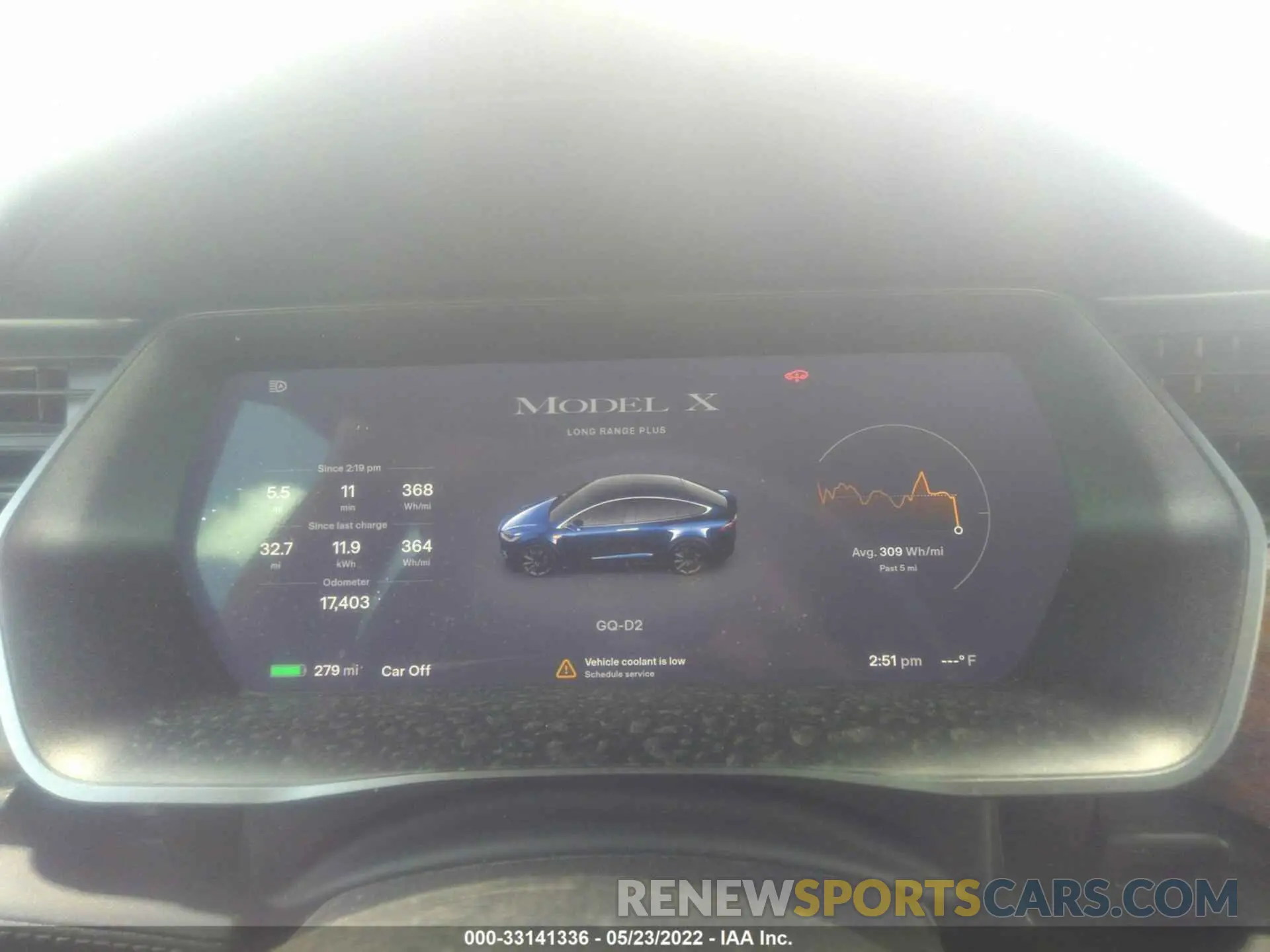 7 fotografías del automóvil dañado 5YJXCBE21LF300678 TESLA MODEL X 2020