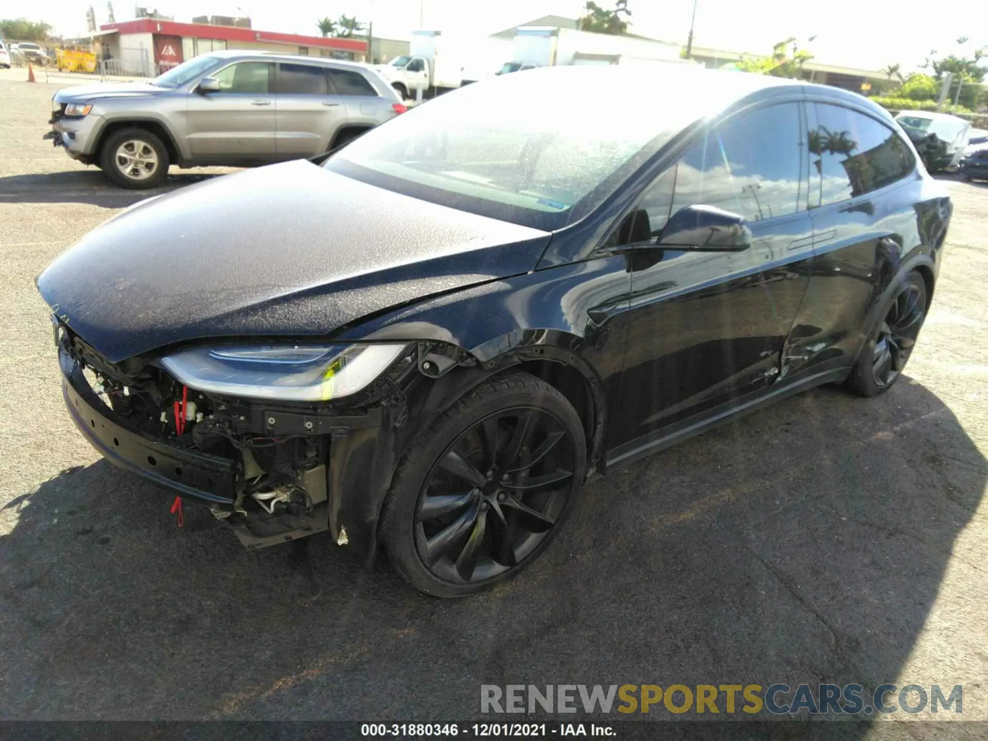 2 fotografías del automóvil dañado 5YJXCBE23LF260801 TESLA MODEL X 2020