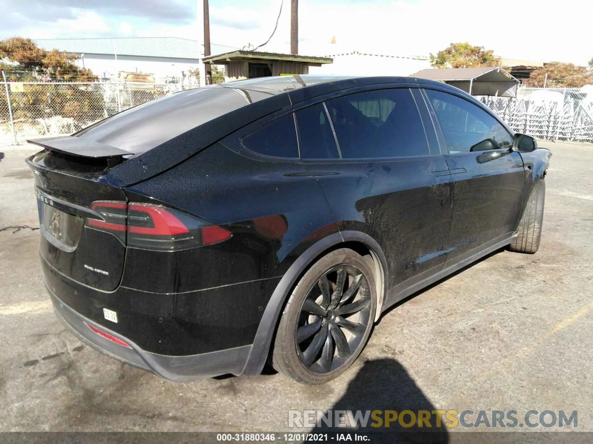 4 fotografías del automóvil dañado 5YJXCBE23LF260801 TESLA MODEL X 2020