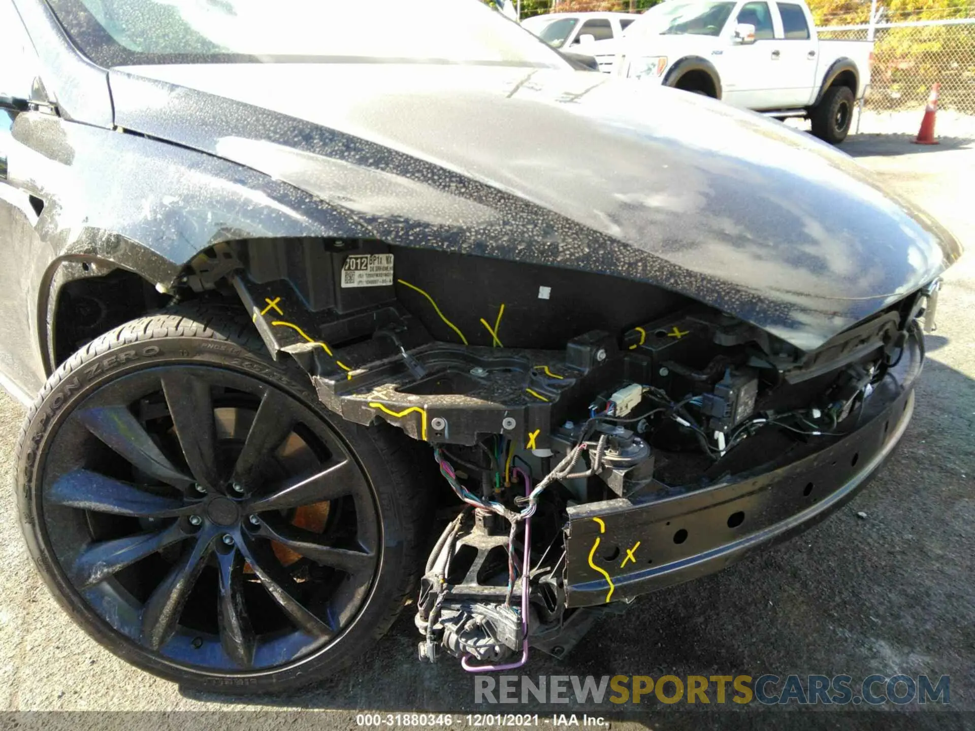 6 fotografías del automóvil dañado 5YJXCBE23LF260801 TESLA MODEL X 2020