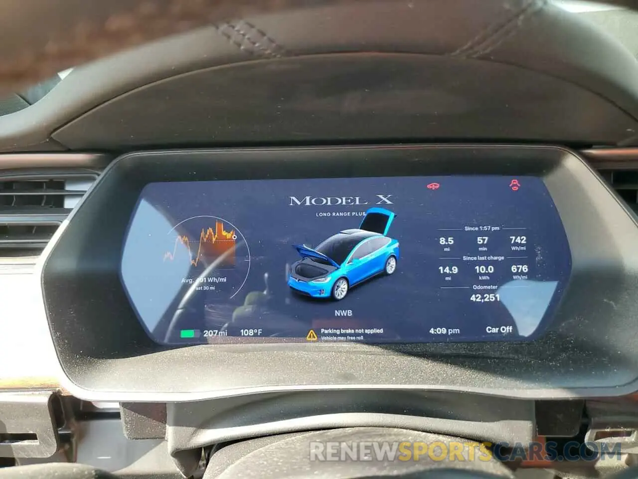 9 fotografías del automóvil dañado 5YJXCBE23LF261043 TESLA MODEL X 2020