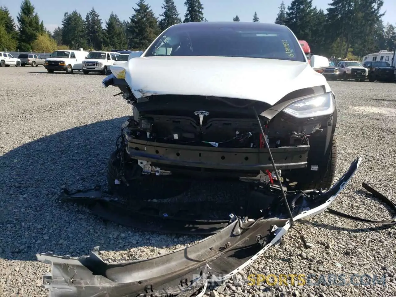 9 fotografías del automóvil dañado 5YJXCBE23LF272804 TESLA MODEL X 2020