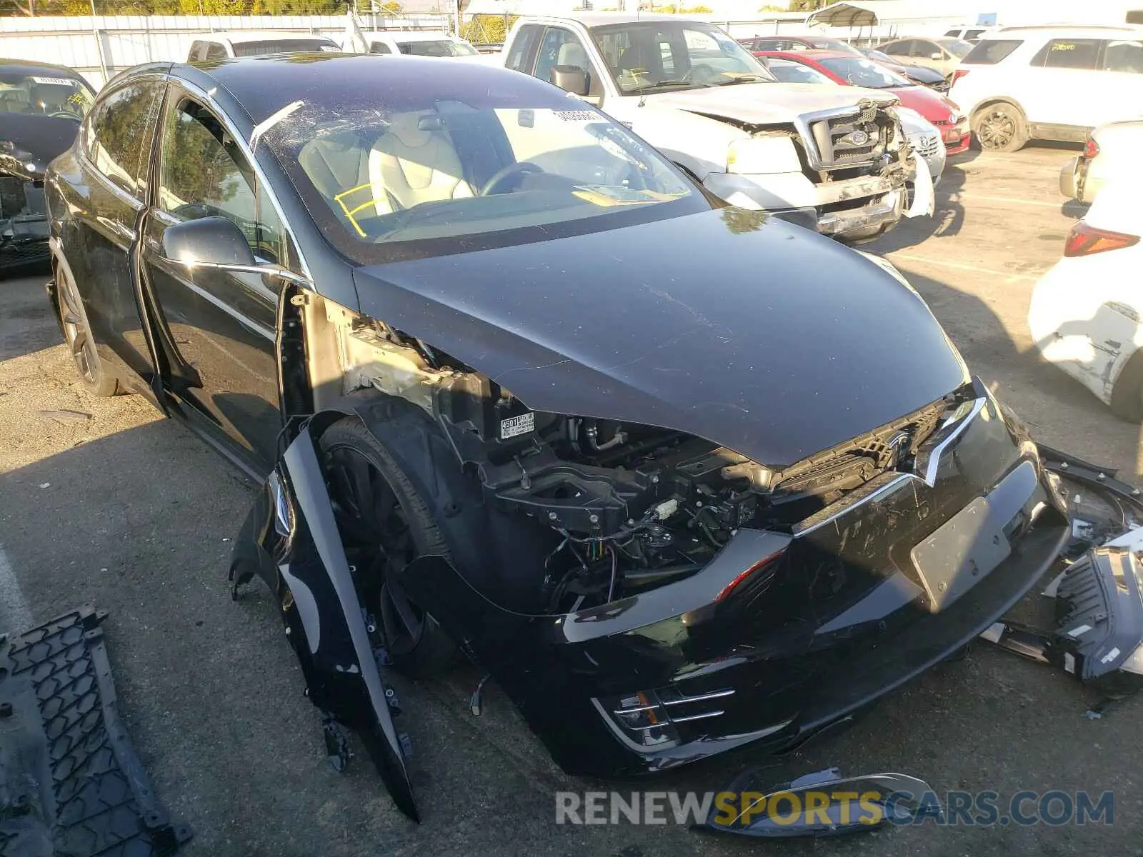 1 fotografías del automóvil dañado 5YJXCBE23LF282152 TESLA MODEL X 2020