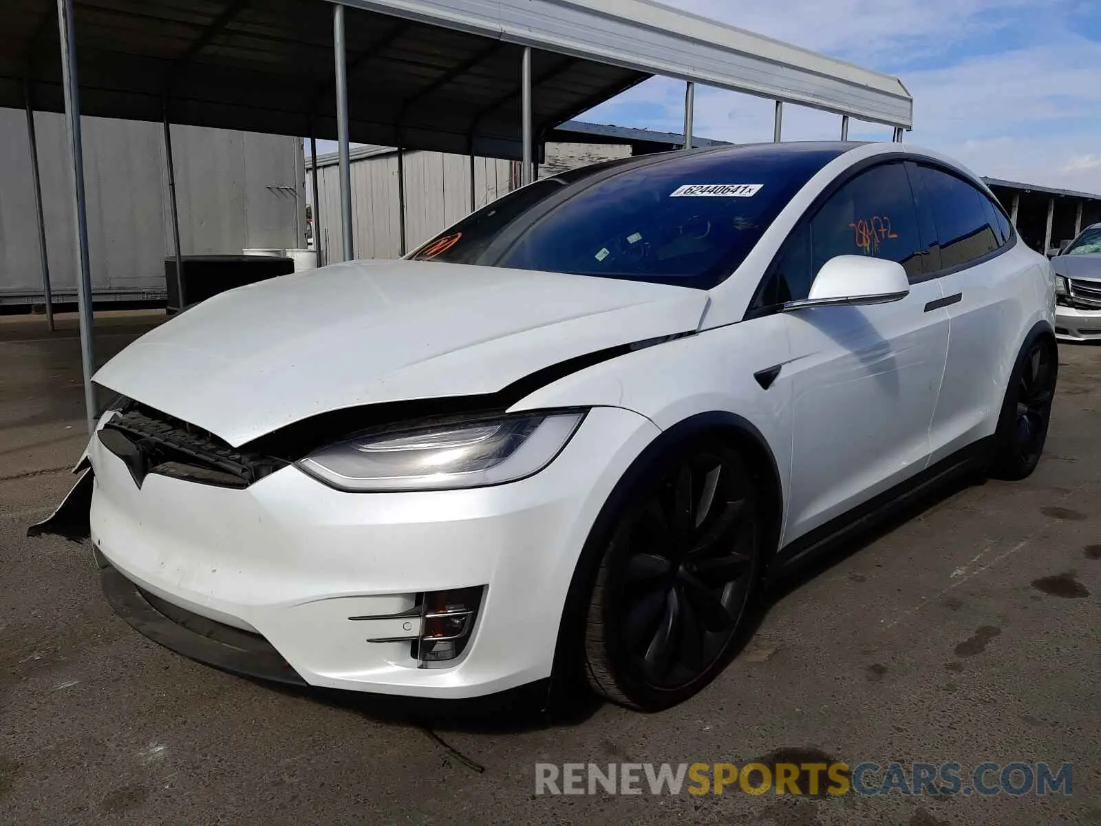 2 fotografías del automóvil dañado 5YJXCBE23LF283558 TESLA MODEL X 2020