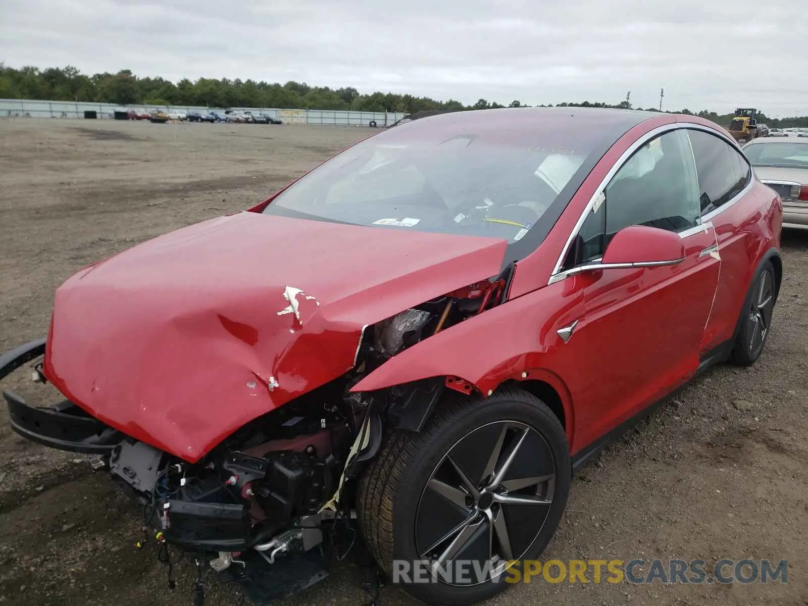 2 fotografías del automóvil dañado 5YJXCBE23LF303906 TESLA MODEL X 2020