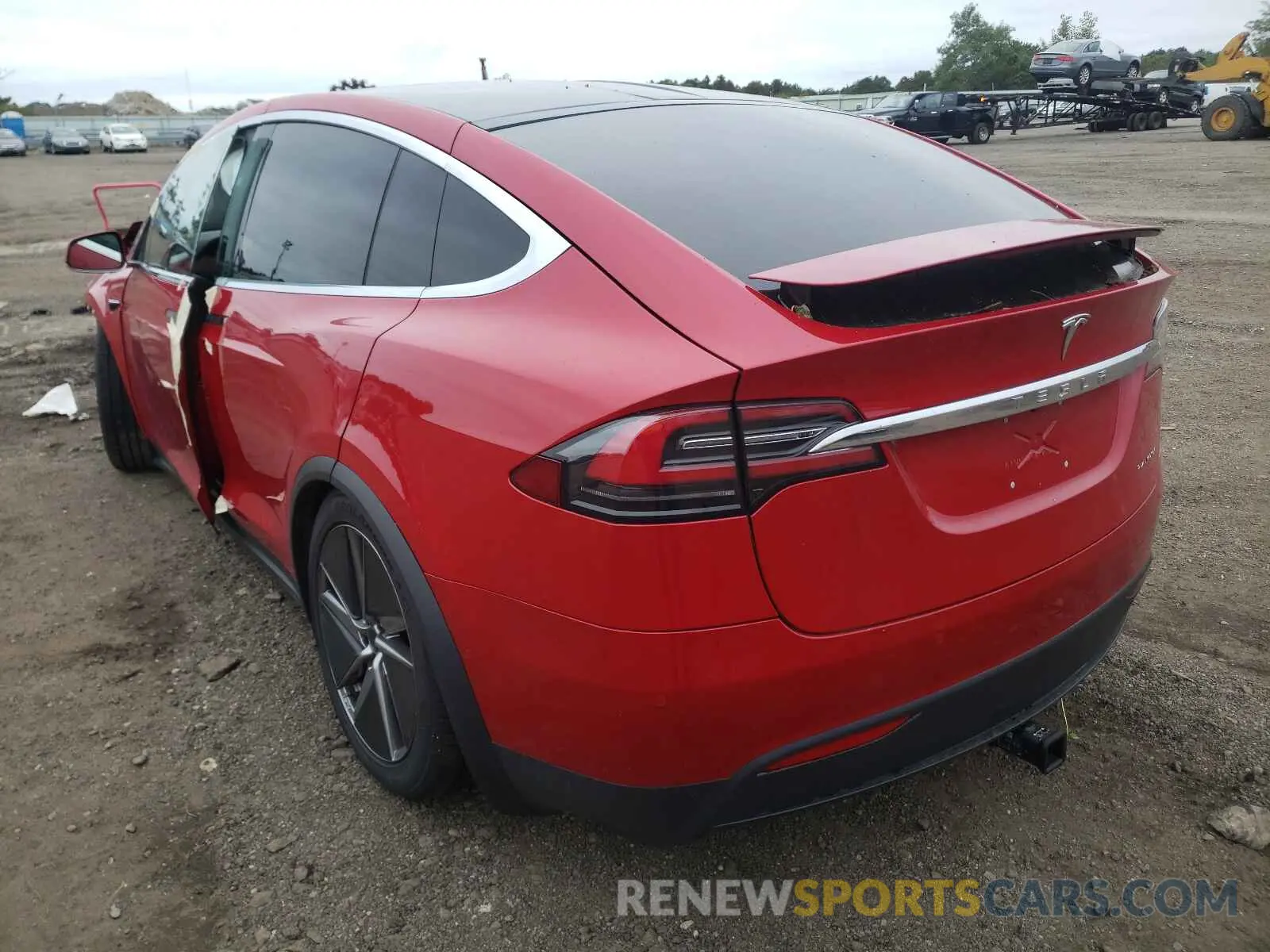 3 fotografías del automóvil dañado 5YJXCBE23LF303906 TESLA MODEL X 2020