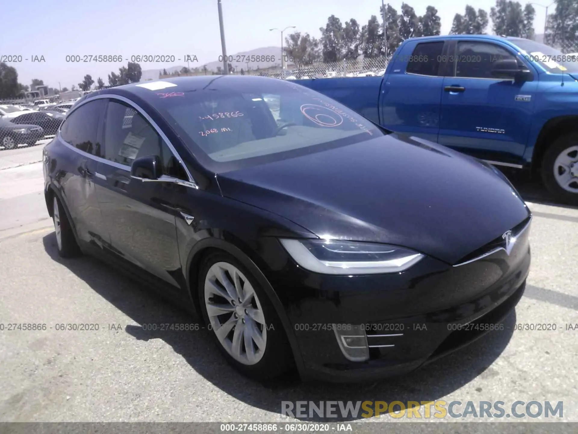 1 fotografías del automóvil dañado 5YJXCBE25LF217562 TESLA MODEL X 2020
