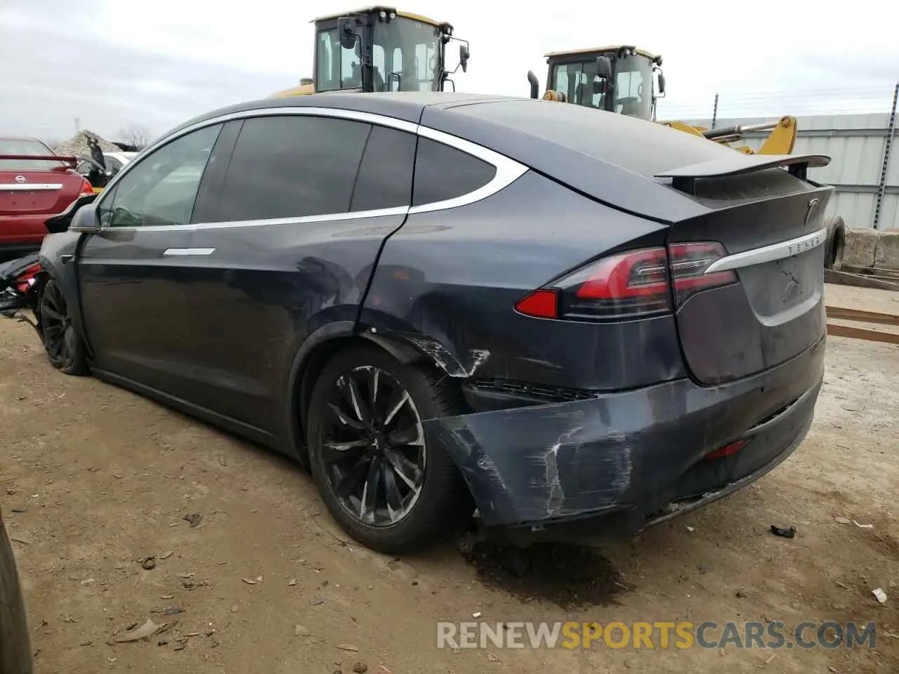 2 fotografías del automóvil dañado 5YJXCBE25LF226035 TESLA MODEL X 2020