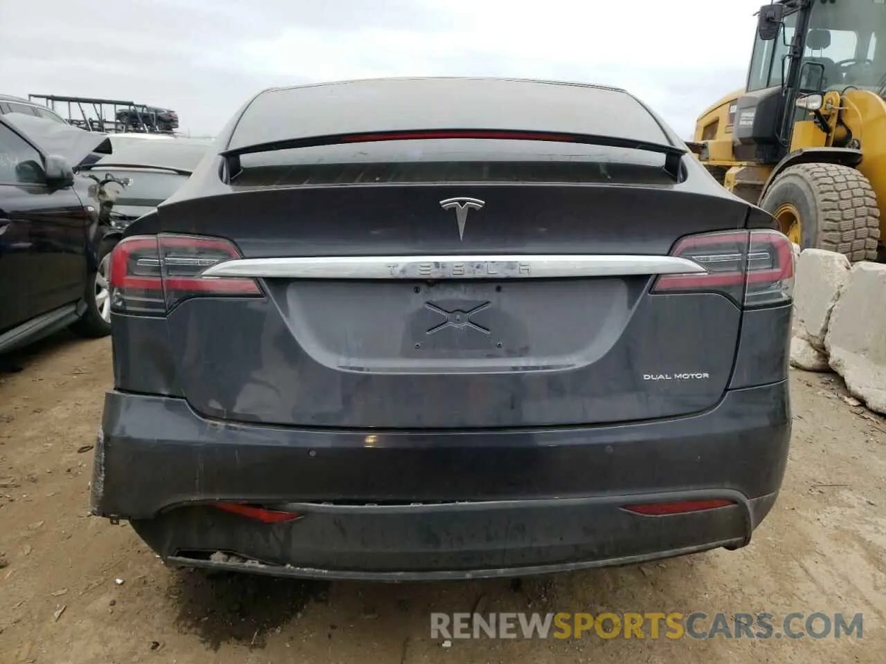 6 fotografías del automóvil dañado 5YJXCBE25LF226035 TESLA MODEL X 2020