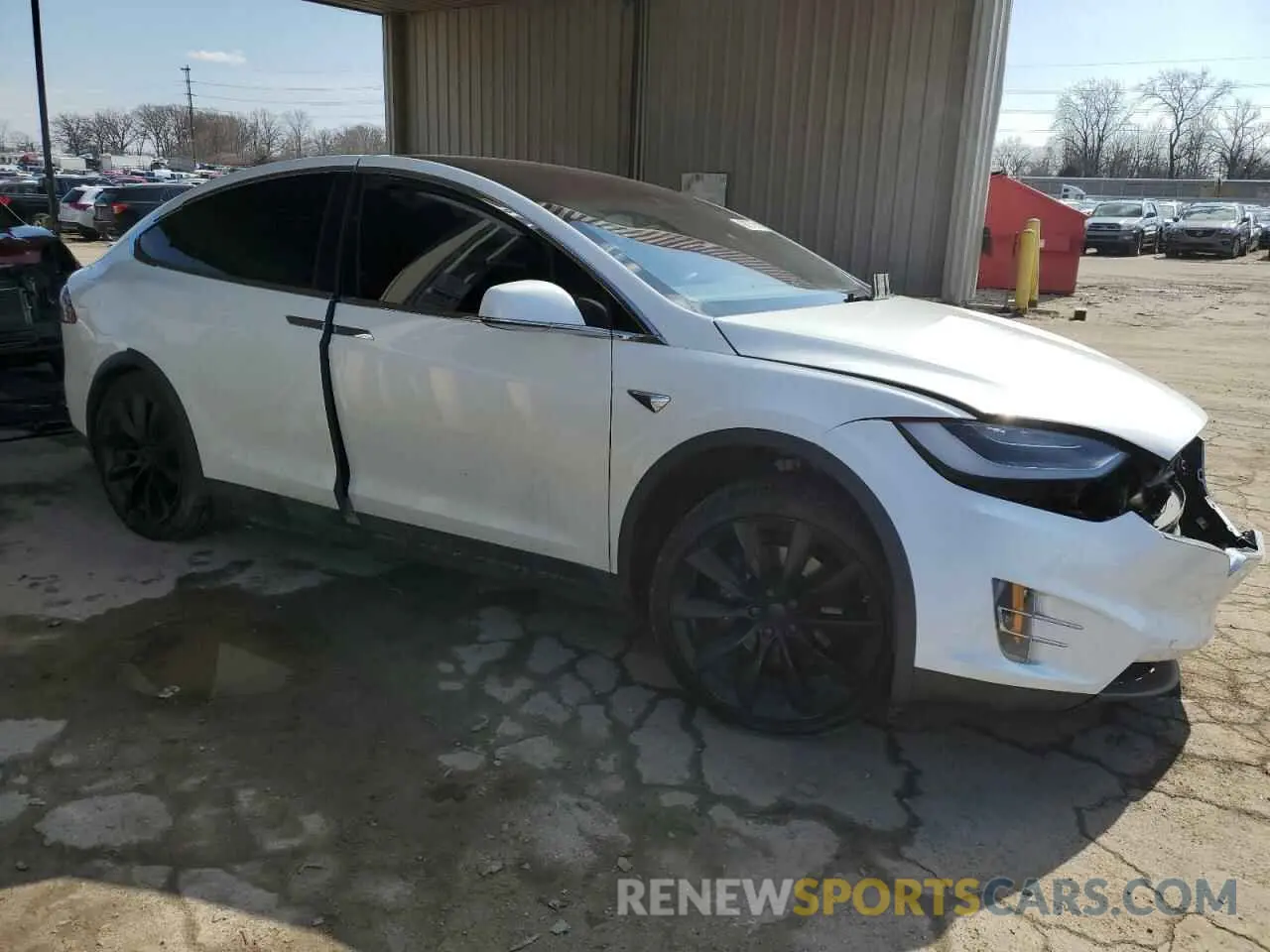 4 fotografías del automóvil dañado 5YJXCBE25LF234216 TESLA MODEL X 2020