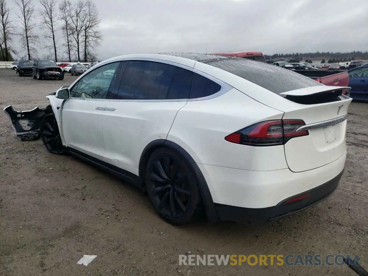 2 fotografías del automóvil dañado 5YJXCBE25LF283352 TESLA MODEL X 2020