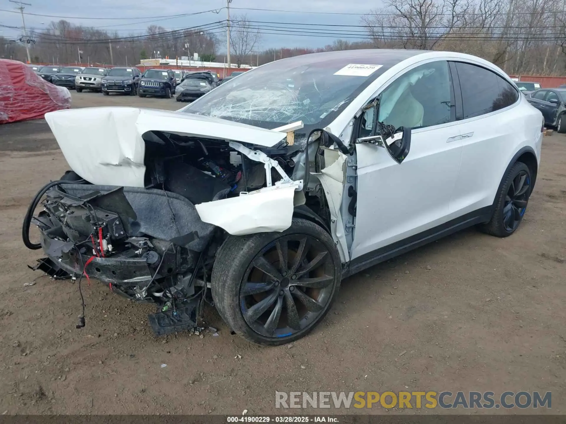 2 fotografías del automóvil dañado 5YJXCBE26LF213956 TESLA MODEL X 2020