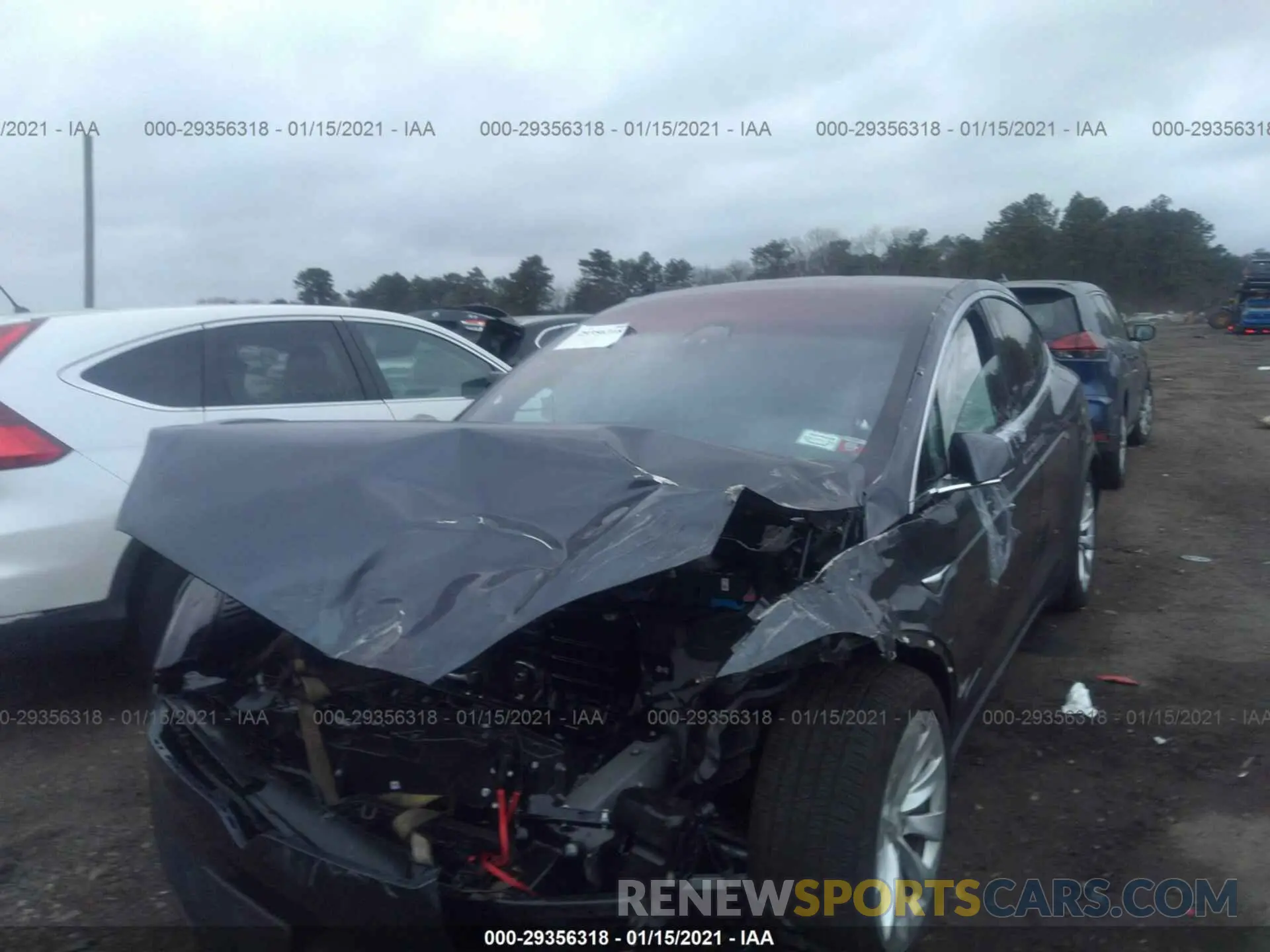 2 fotografías del automóvil dañado 5YJXCBE26LF238808 TESLA MODEL X 2020