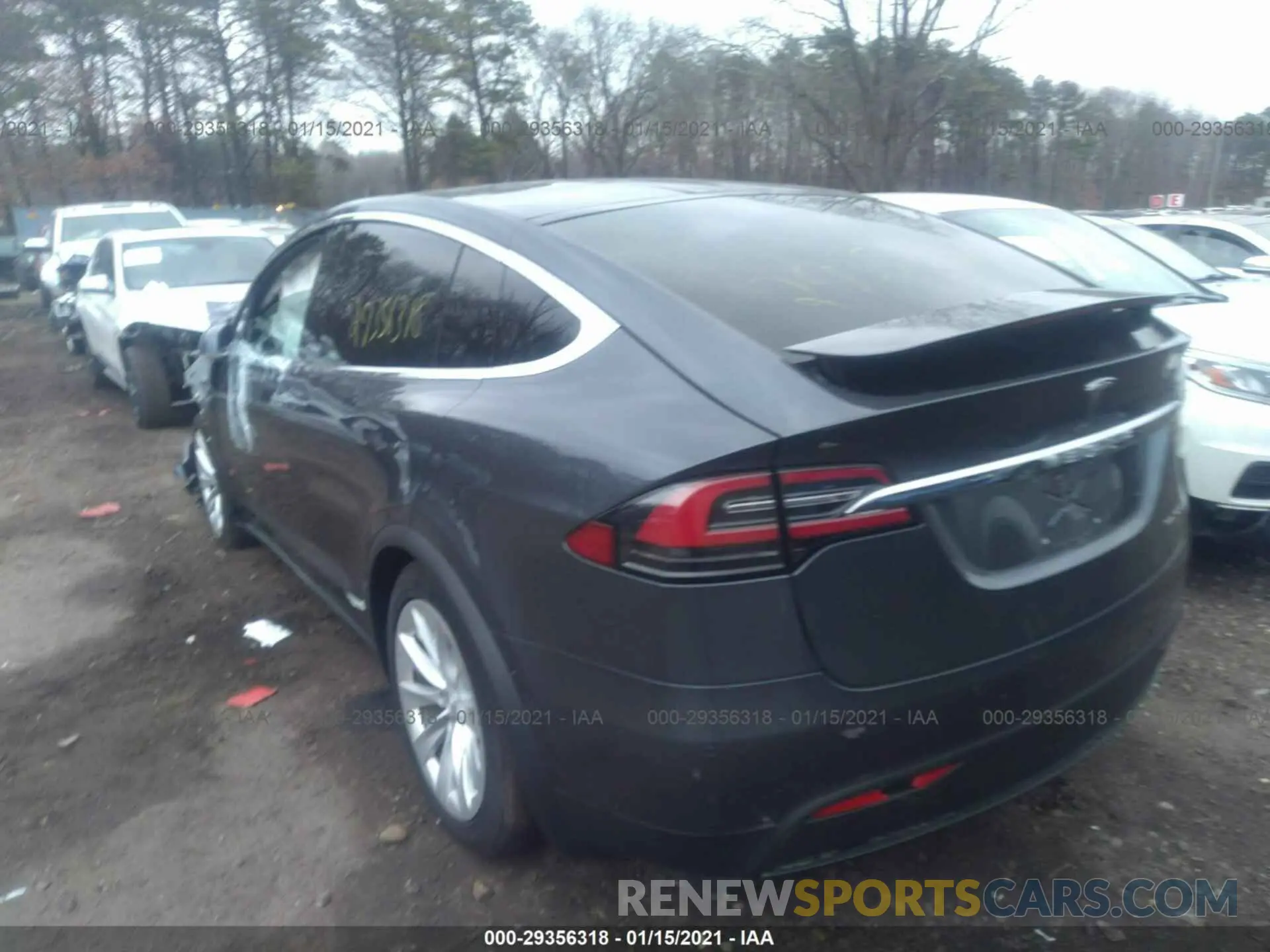 3 fotografías del automóvil dañado 5YJXCBE26LF238808 TESLA MODEL X 2020