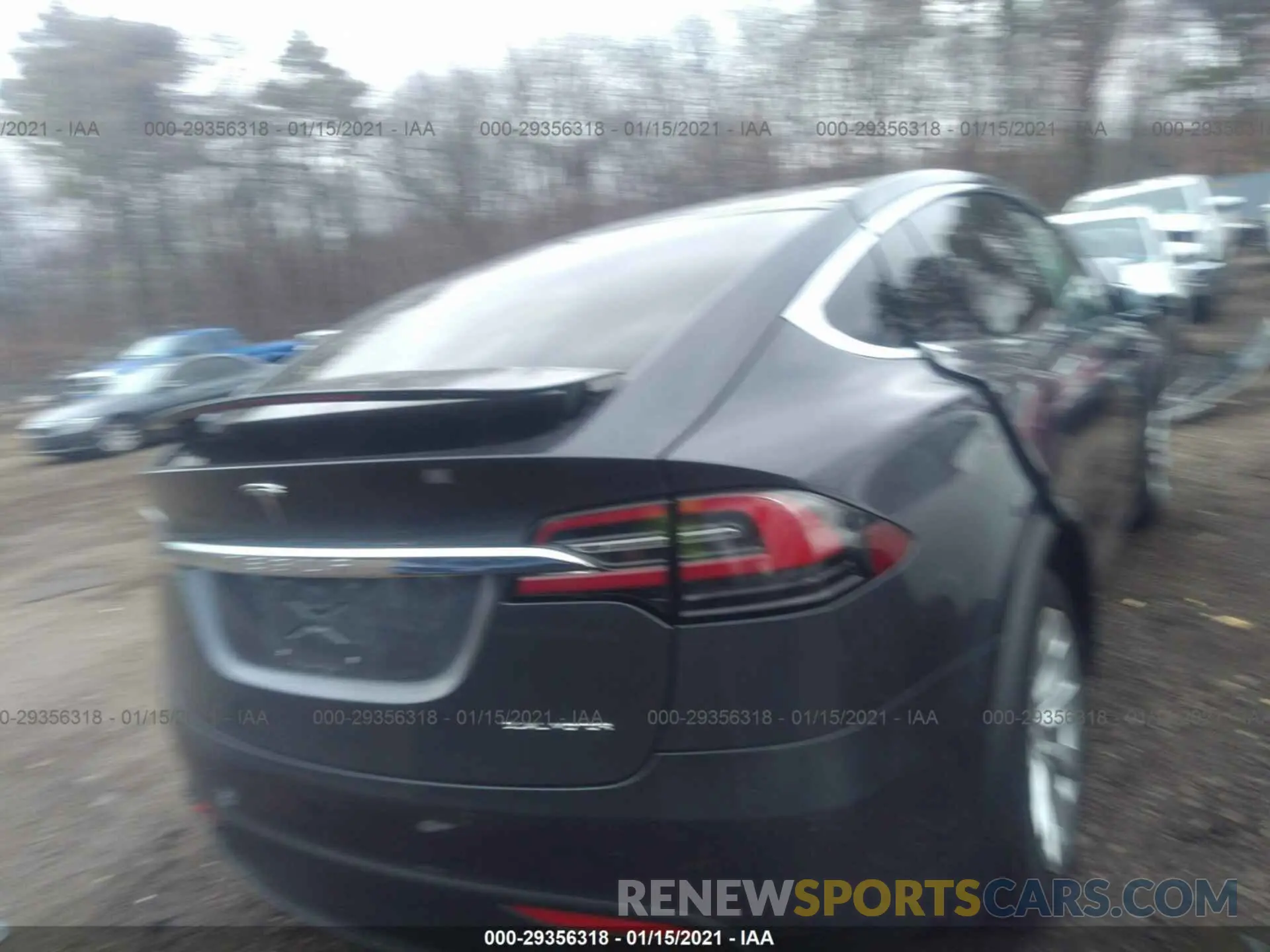 4 fotografías del automóvil dañado 5YJXCBE26LF238808 TESLA MODEL X 2020