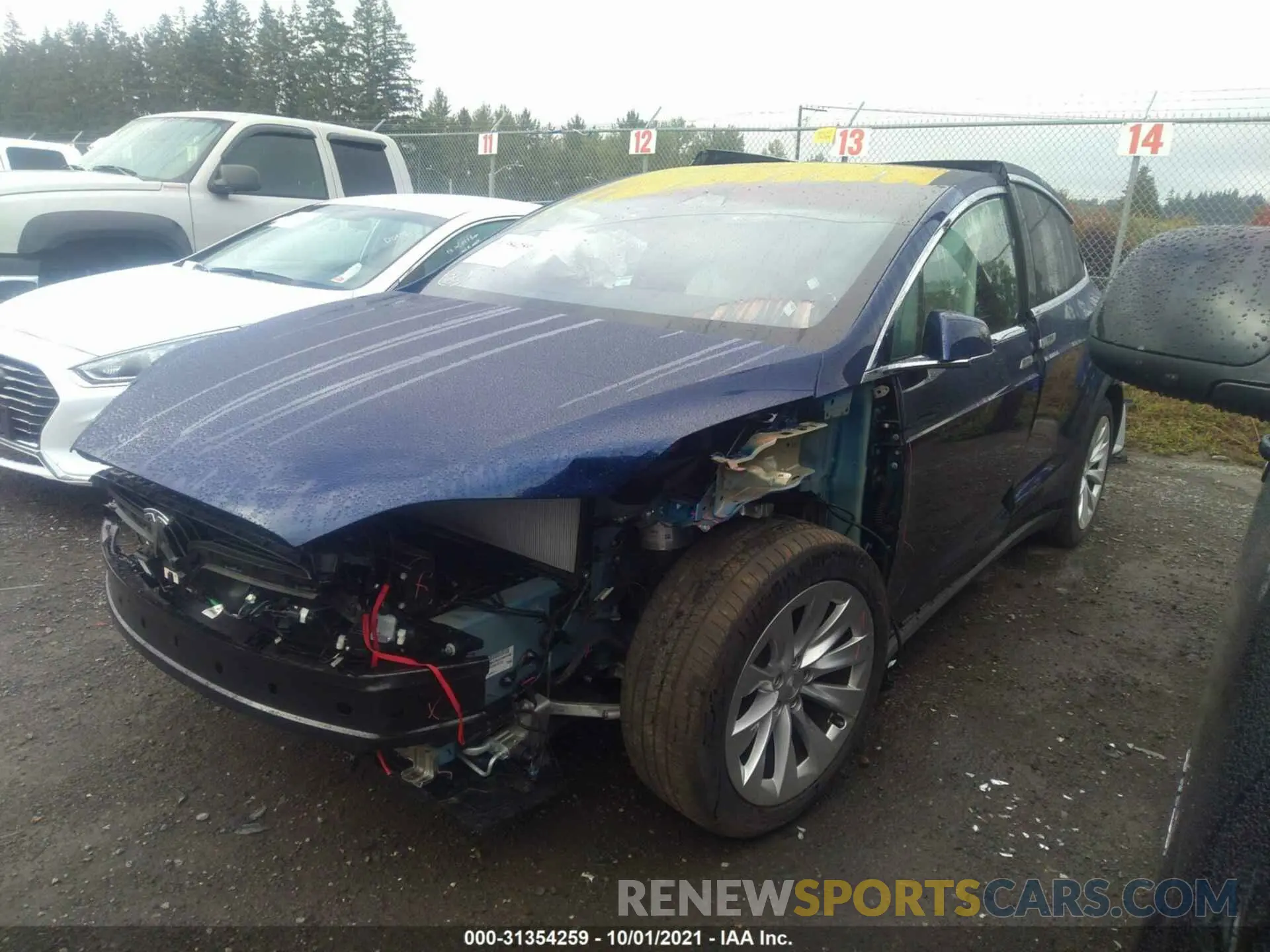 2 fotografías del automóvil dañado 5YJXCBE26LF244110 TESLA MODEL X 2020