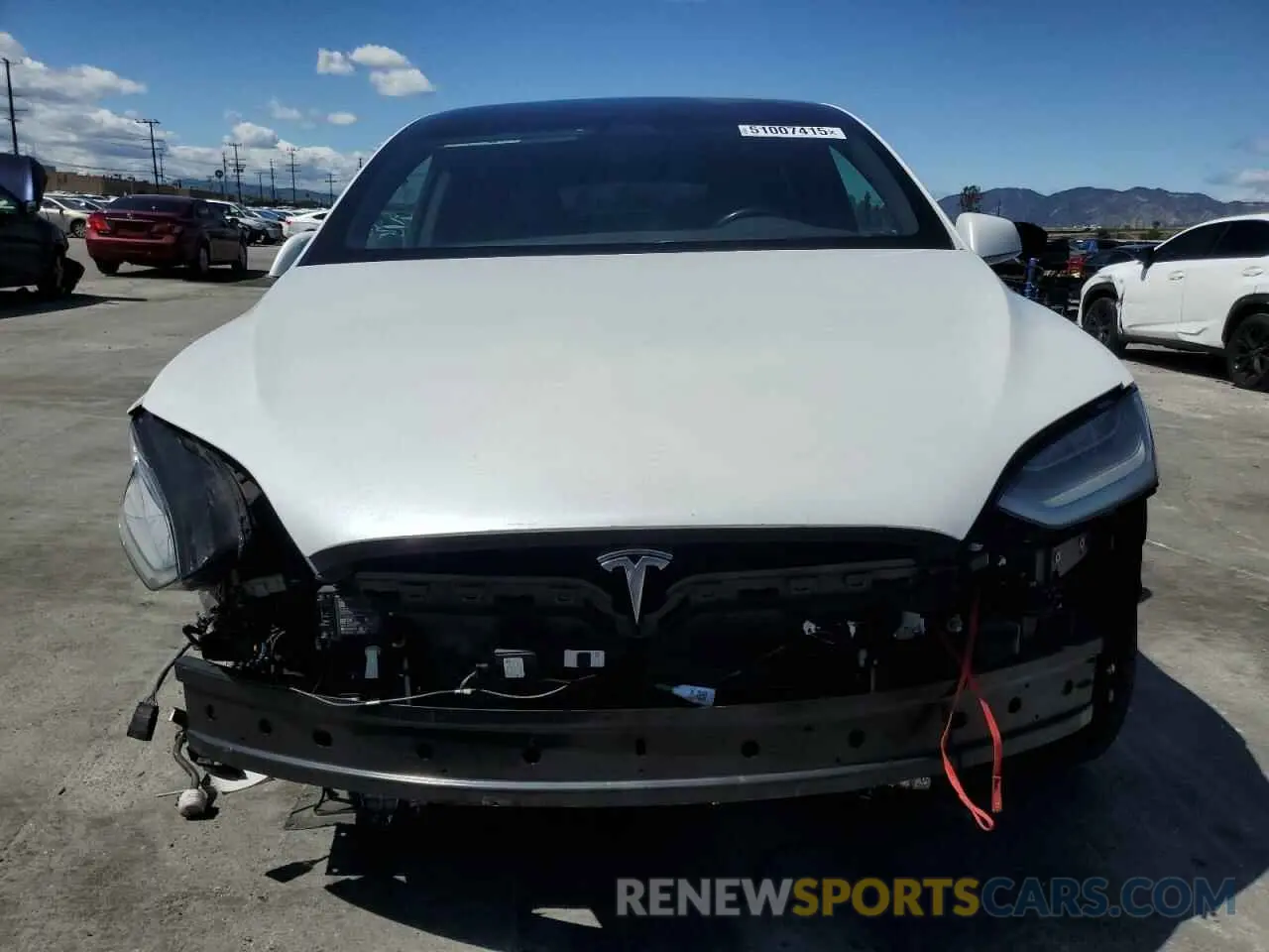 5 fotografías del automóvil dañado 5YJXCBE26LF249971 TESLA MODEL X 2020