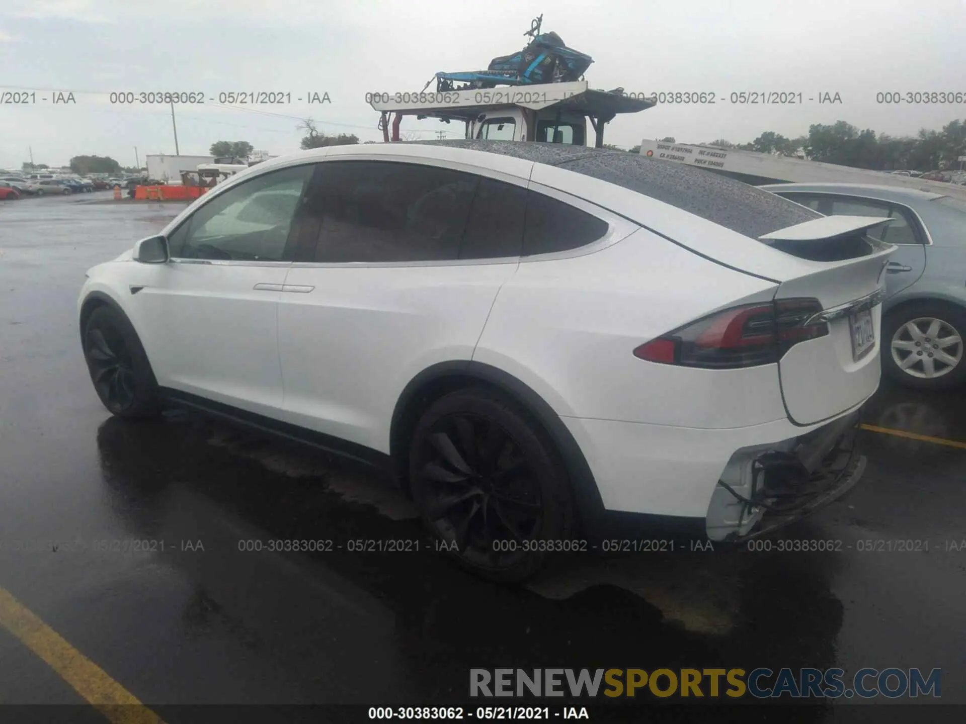 3 fotografías del automóvil dañado 5YJXCBE26LF284767 TESLA MODEL X 2020