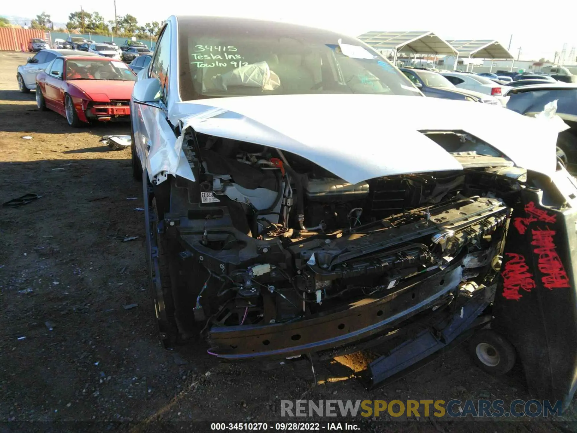 6 fotografías del automóvil dañado 5YJXCBE26LF301857 TESLA MODEL X 2020