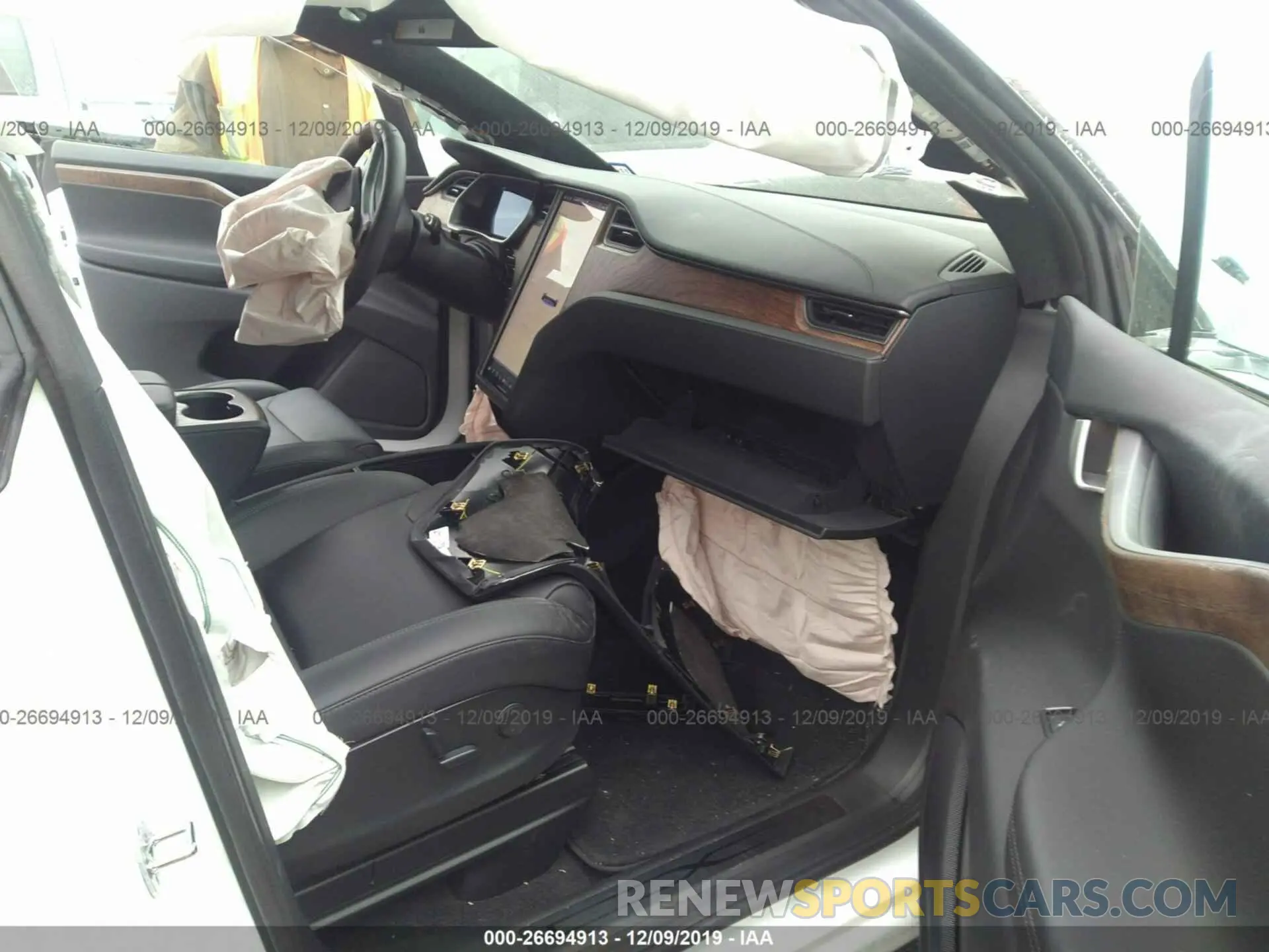 5 fotografías del automóvil dañado 5YJXCBE27LF219572 TESLA MODEL X 2020