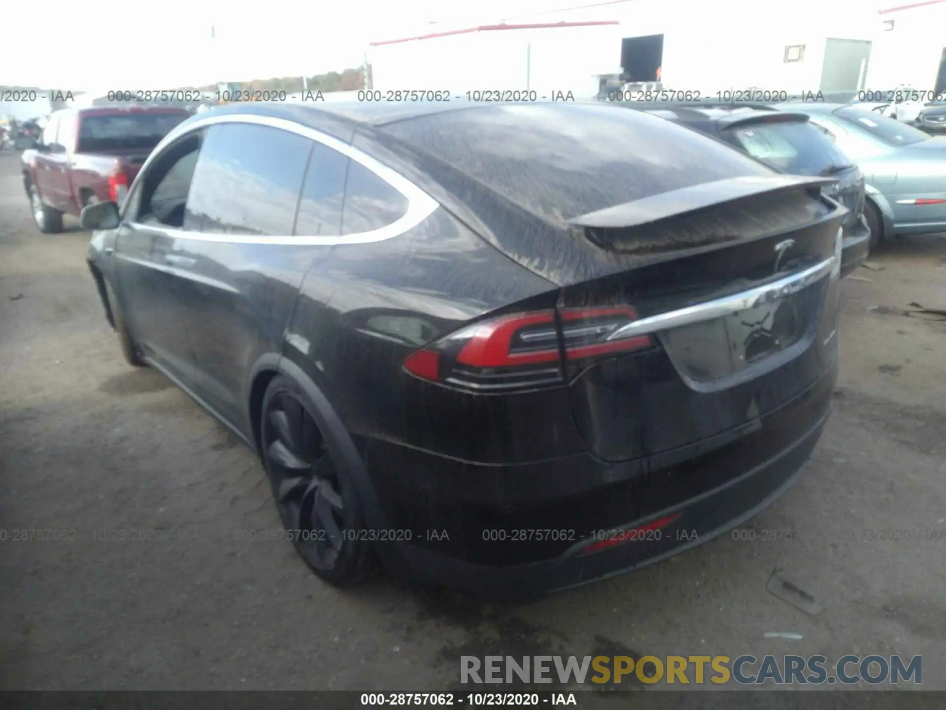 3 fotografías del automóvil dañado 5YJXCBE27LF231088 TESLA MODEL X 2020