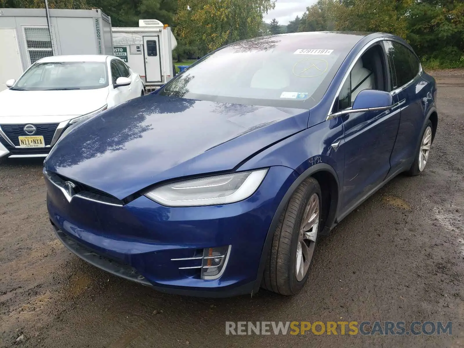 2 fotografías del automóvil dañado 5YJXCBE27LF296037 TESLA MODEL X 2020