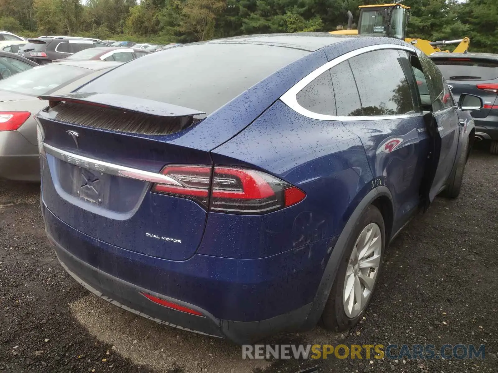 4 fotografías del automóvil dañado 5YJXCBE27LF296037 TESLA MODEL X 2020
