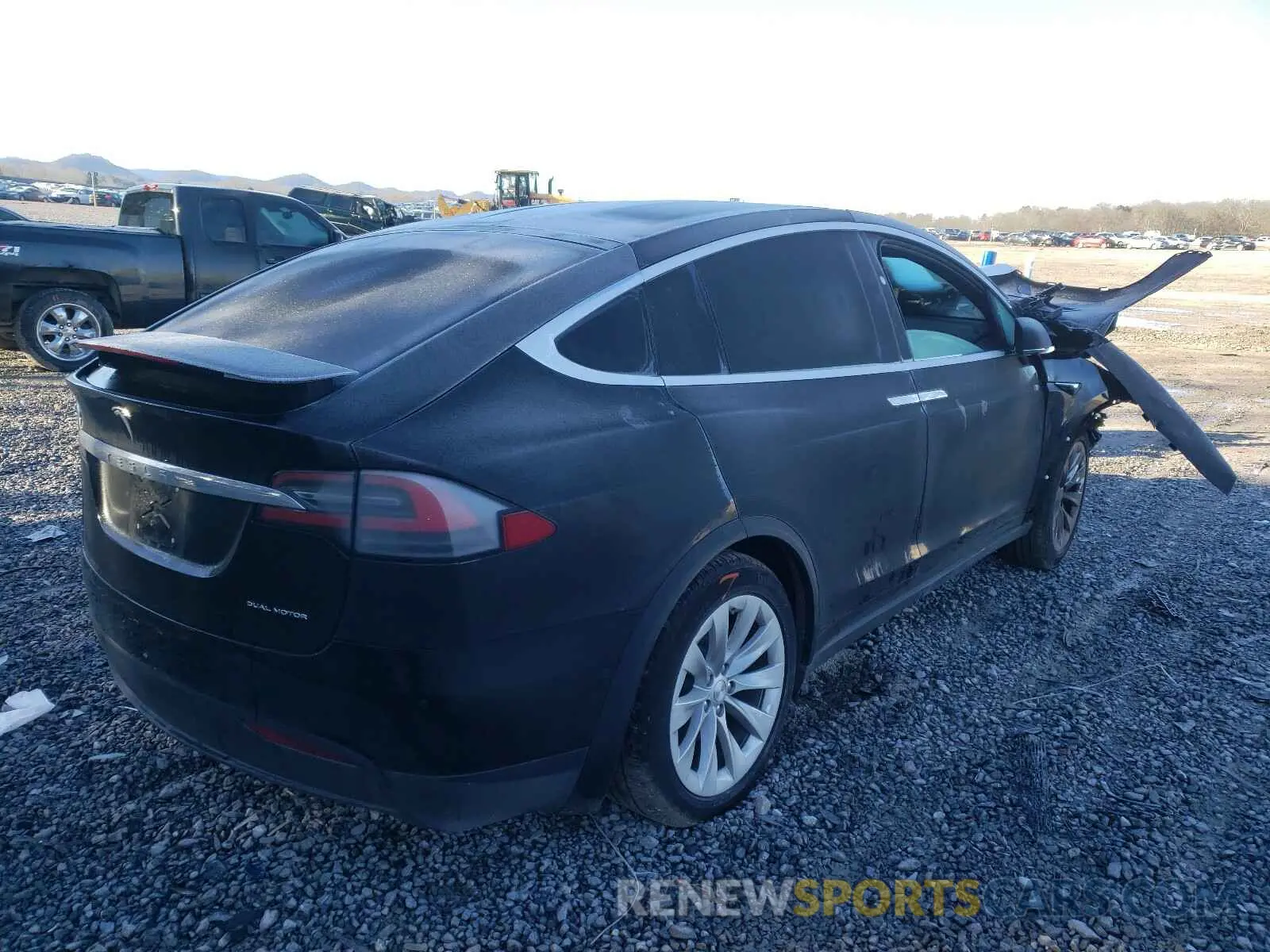 4 fotografías del automóvil dañado 5YJXCBE28LF301889 TESLA MODEL X 2020