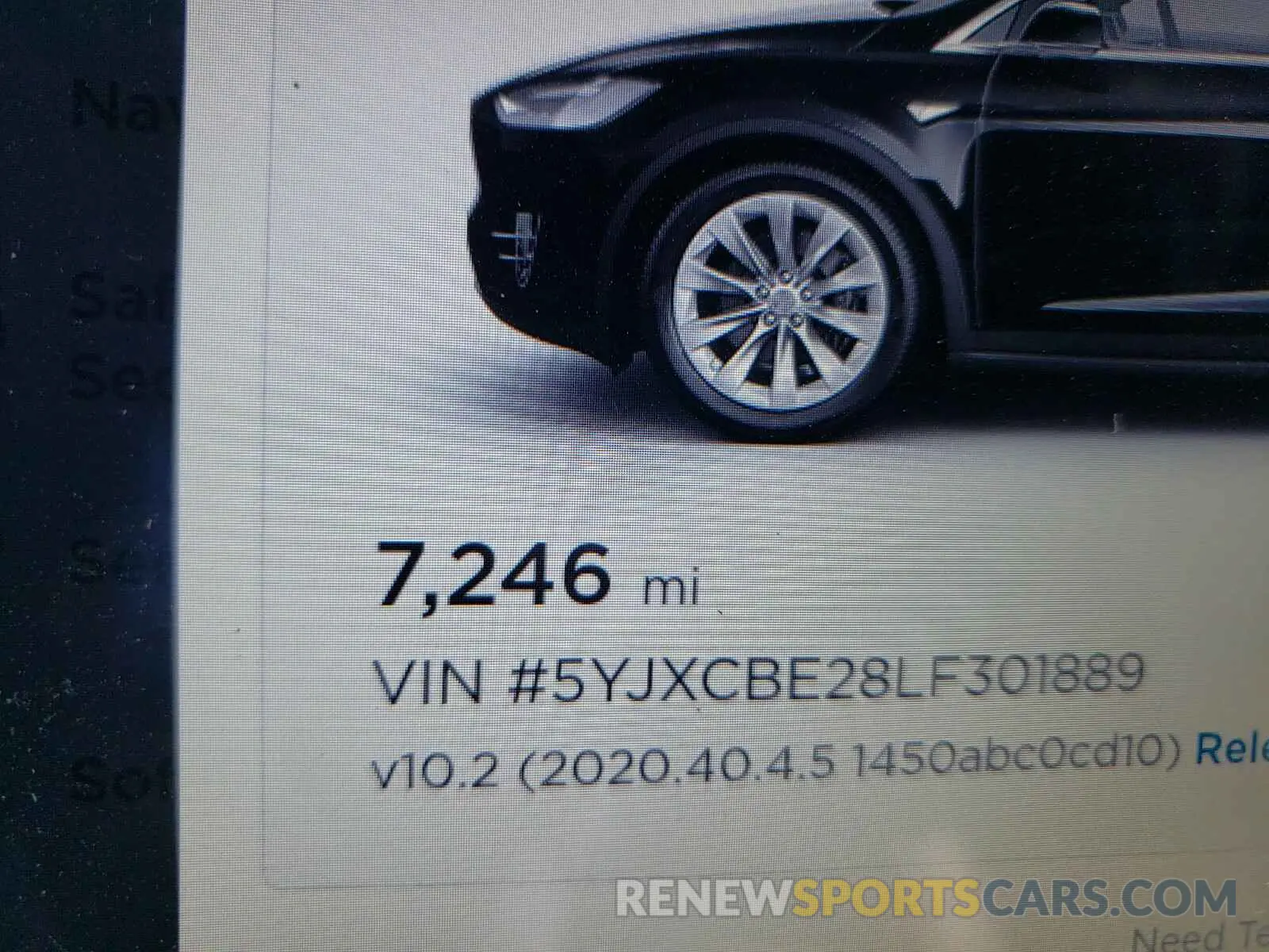 8 fotografías del automóvil dañado 5YJXCBE28LF301889 TESLA MODEL X 2020