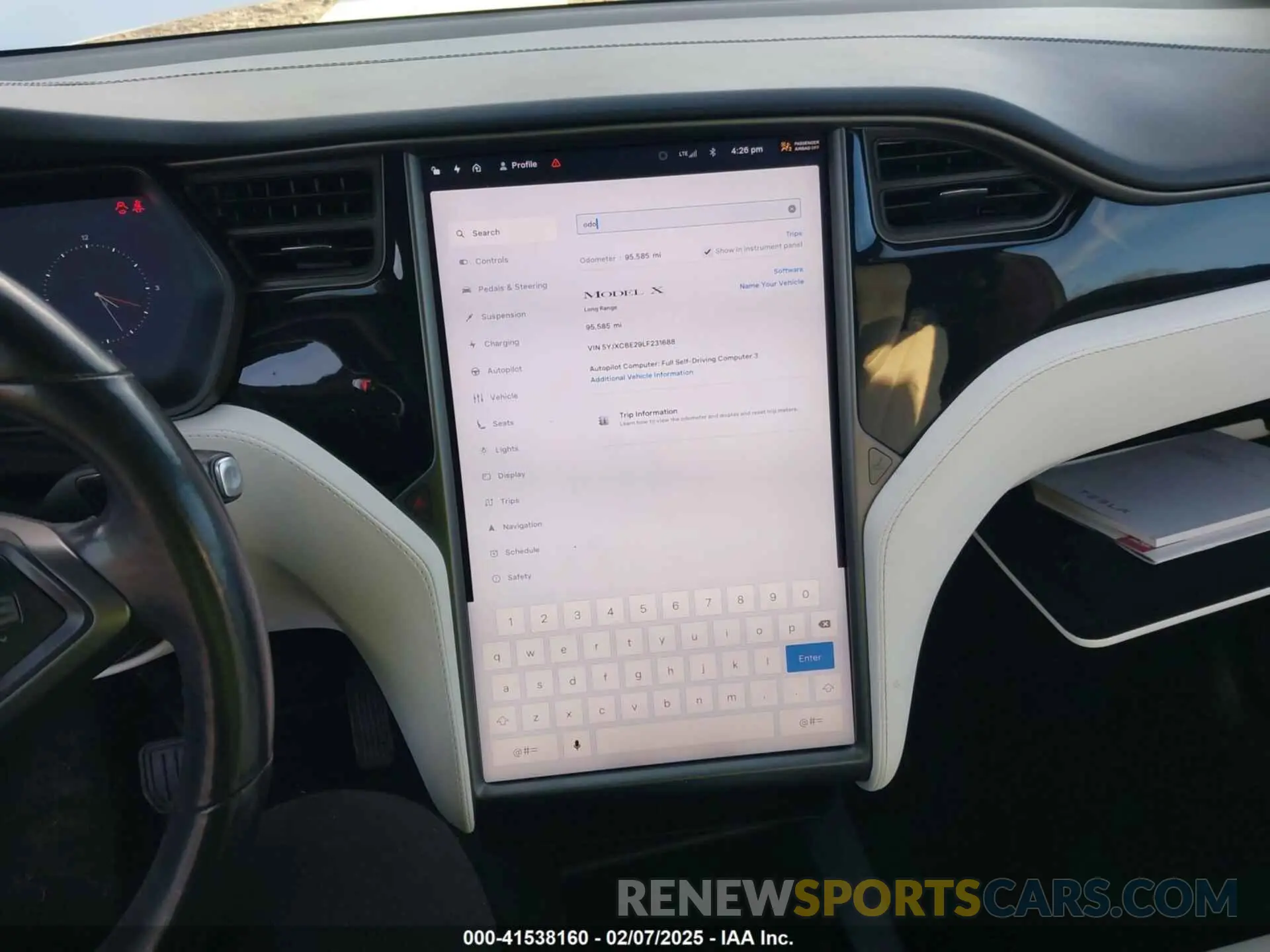 19 fotografías del automóvil dañado 5YJXCBE29LF231688 TESLA MODEL X 2020