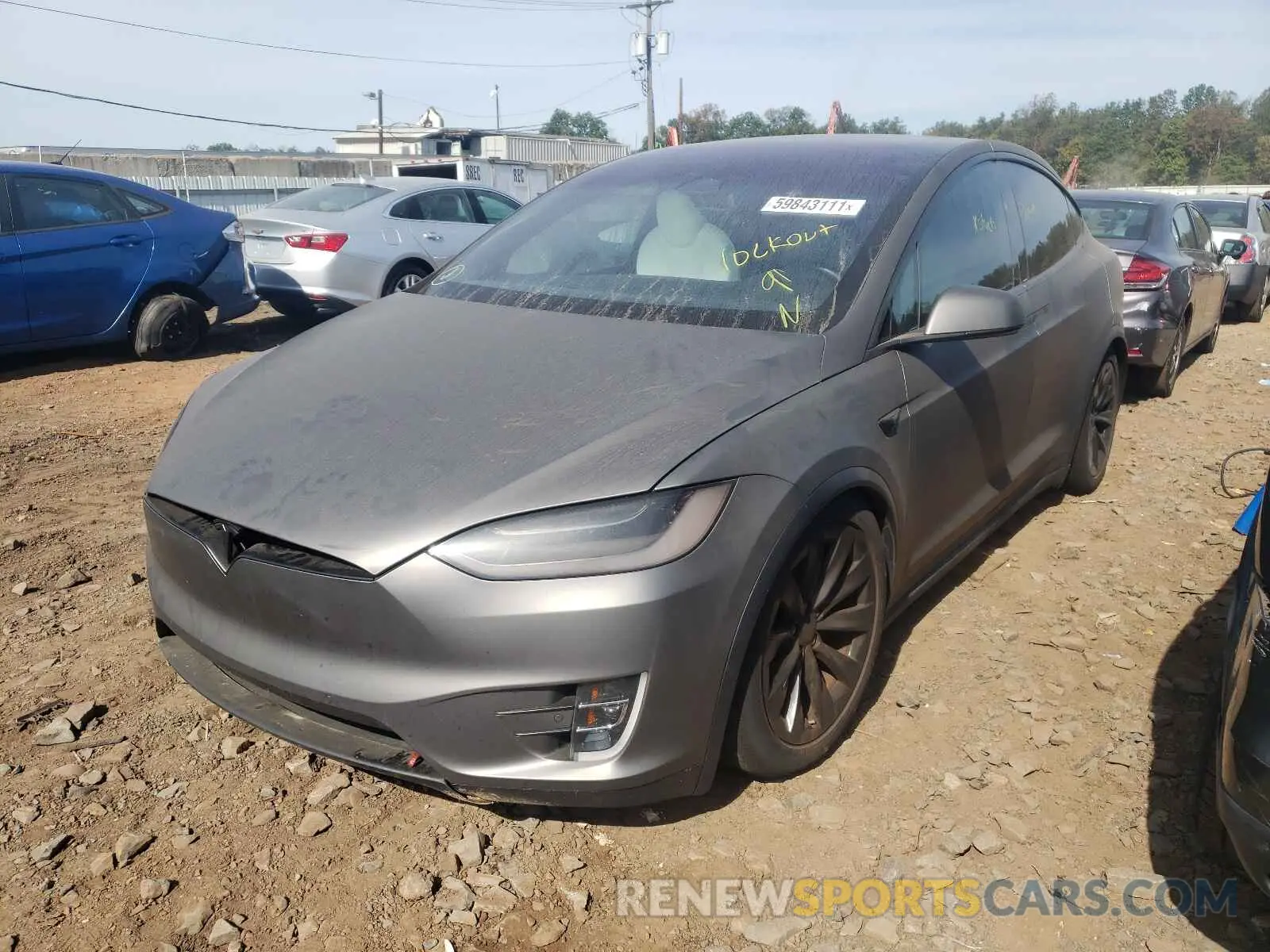 2 fotografías del automóvil dañado 5YJXCBE29LF234462 TESLA MODEL X 2020