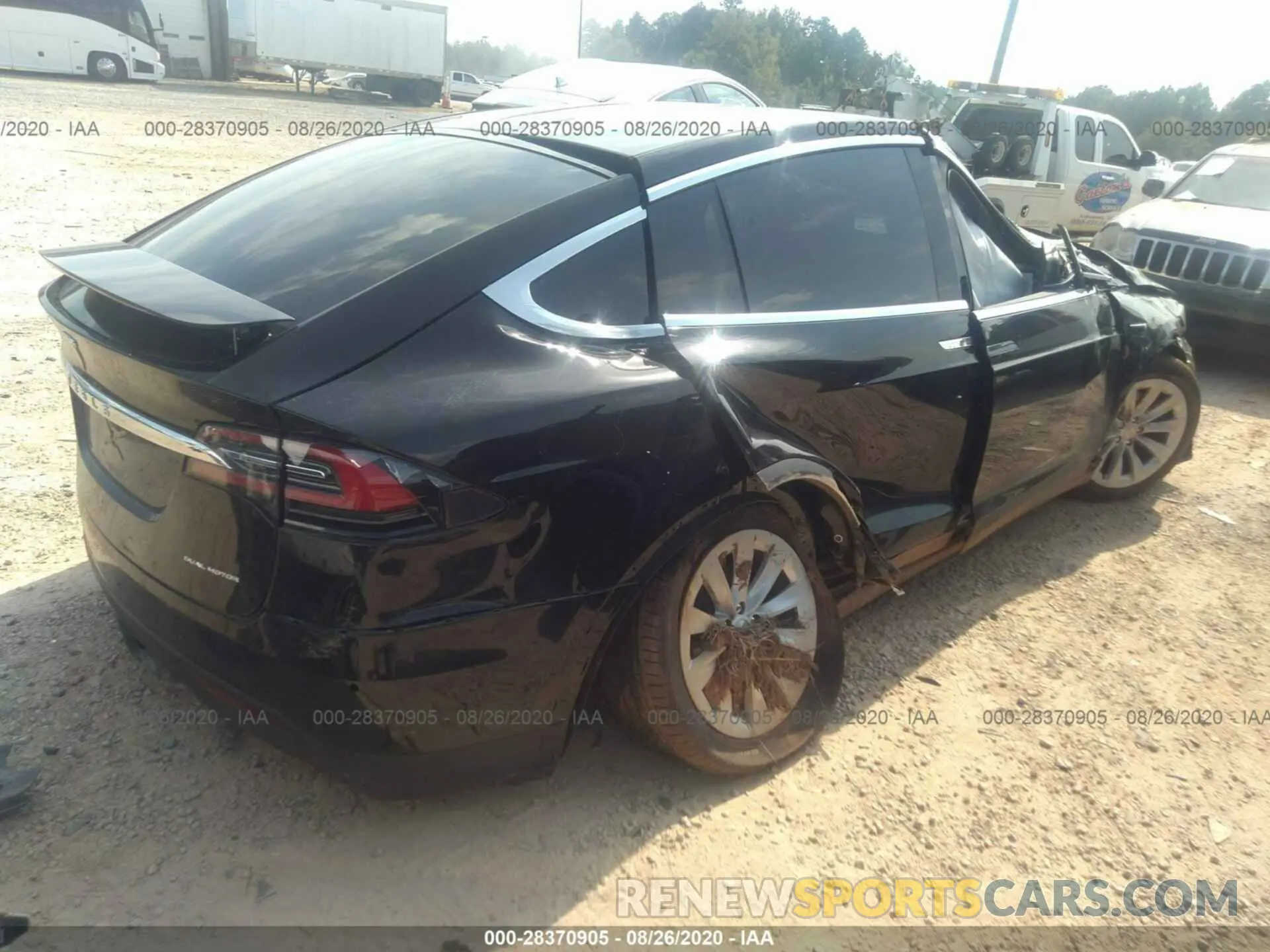 4 fotografías del automóvil dañado 5YJXCBE29LF241475 TESLA MODEL X 2020