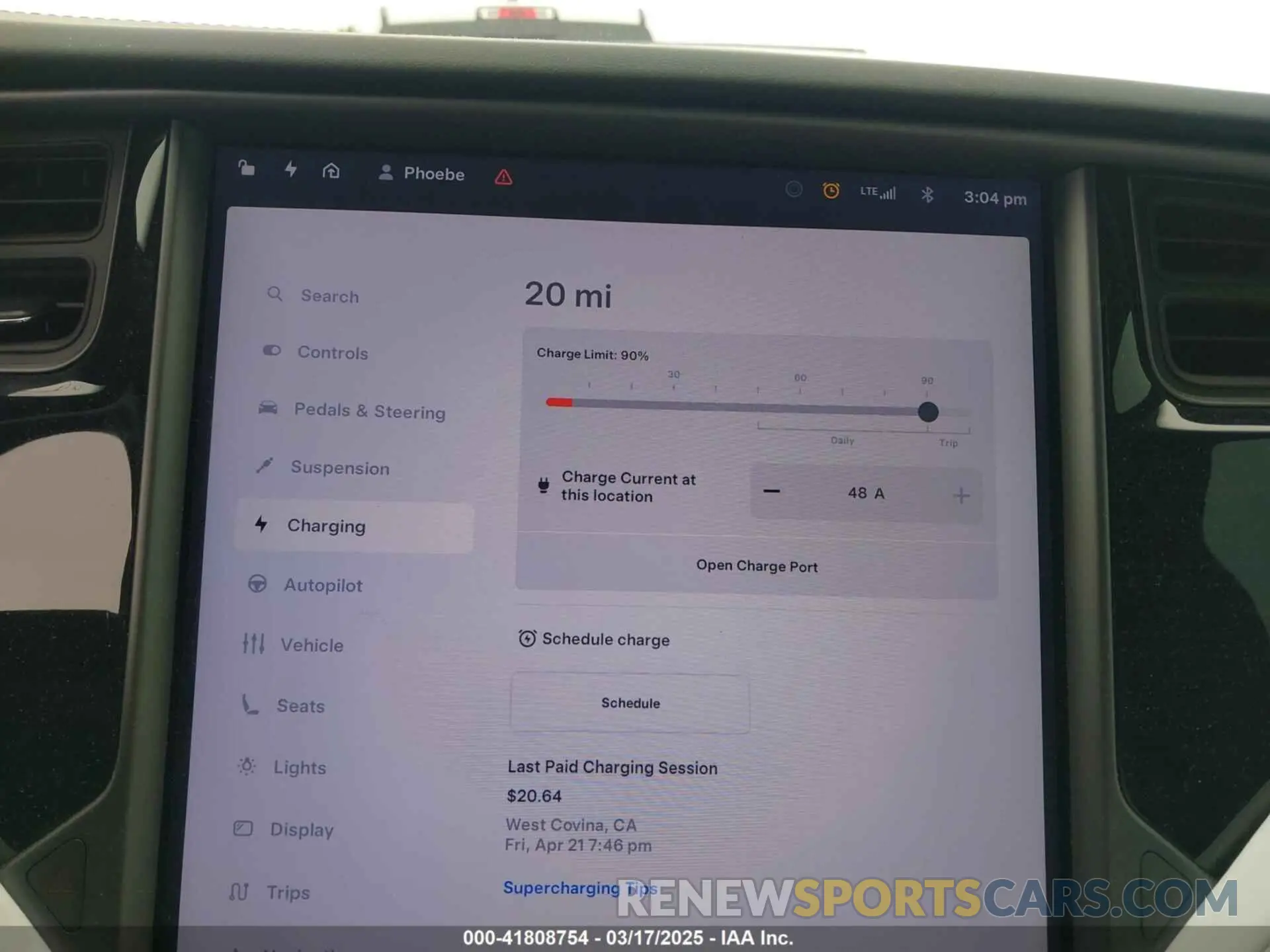 17 fotografías del automóvil dañado 5YJXCBE29LF283760 TESLA MODEL X 2020