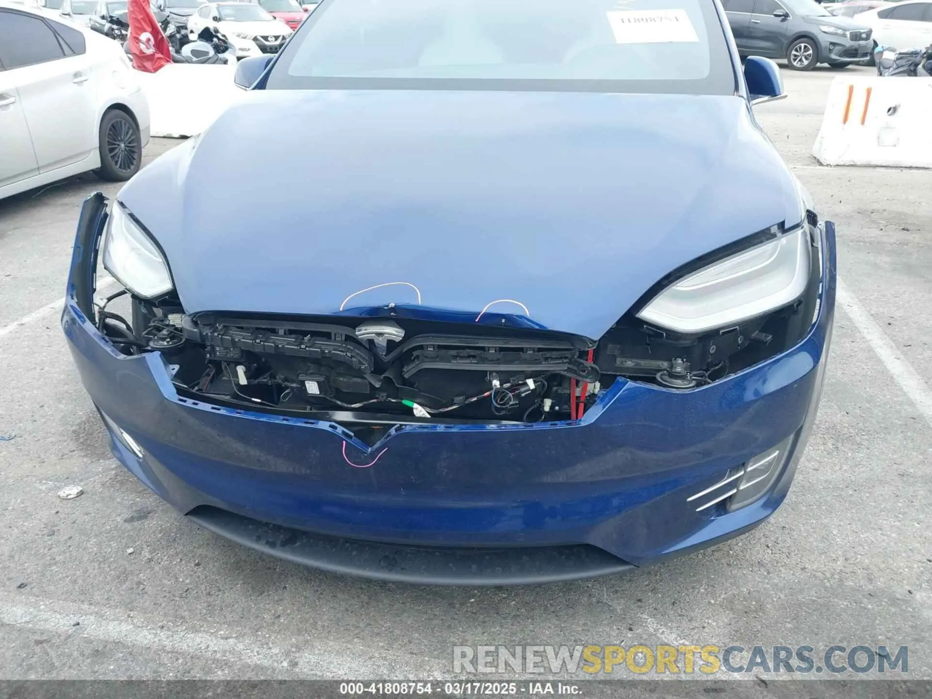 6 fotografías del automóvil dañado 5YJXCBE29LF283760 TESLA MODEL X 2020