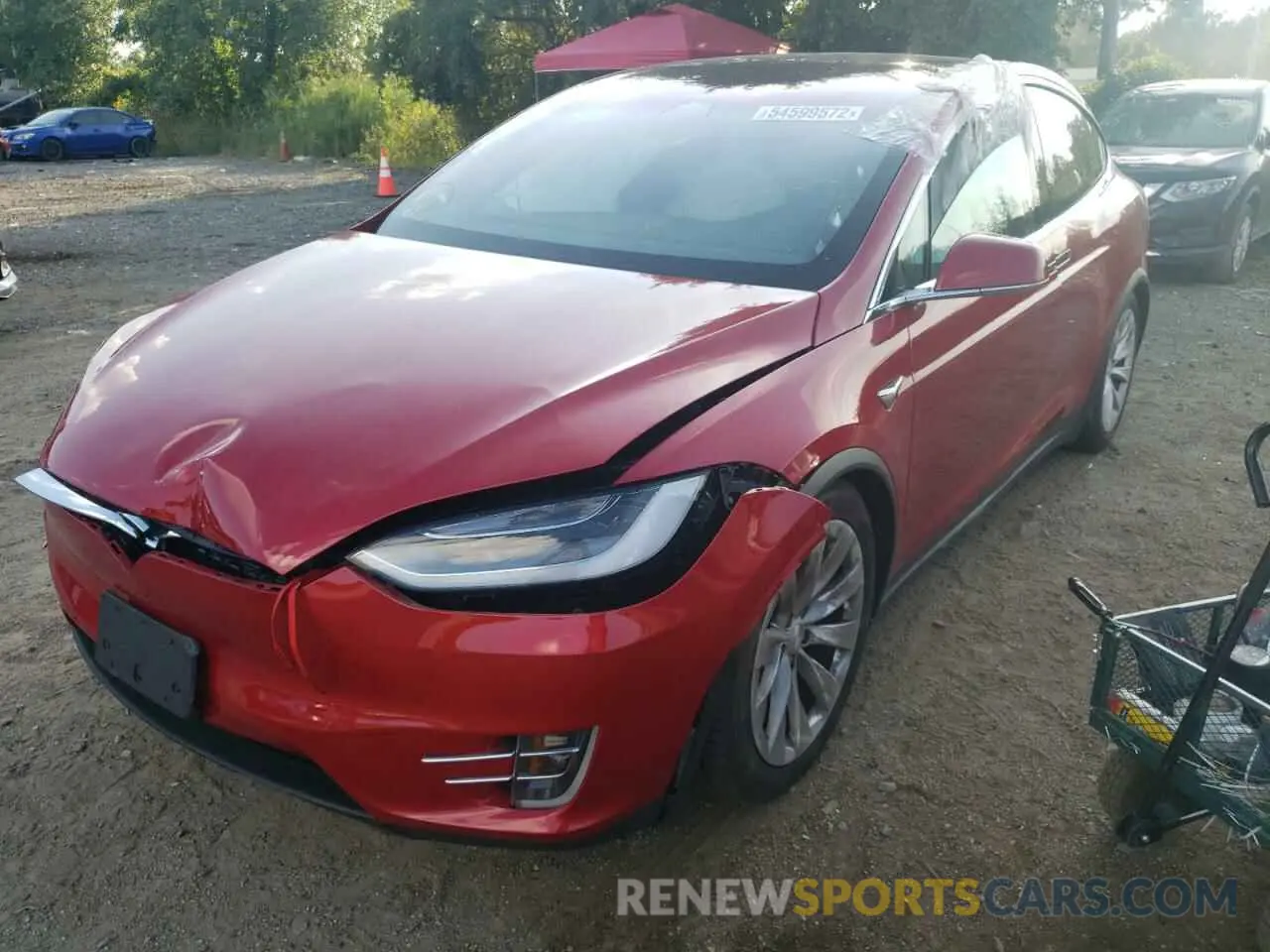 2 fotografías del automóvil dañado 5YJXCBE2XLF228590 TESLA MODEL X 2020