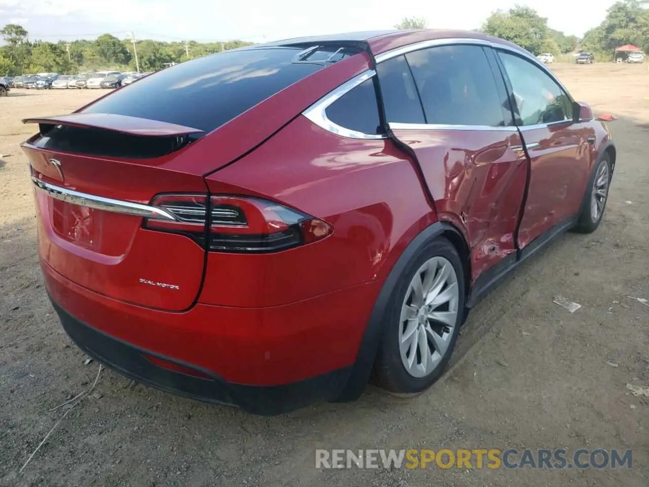 4 fotografías del automóvil dañado 5YJXCBE2XLF228590 TESLA MODEL X 2020