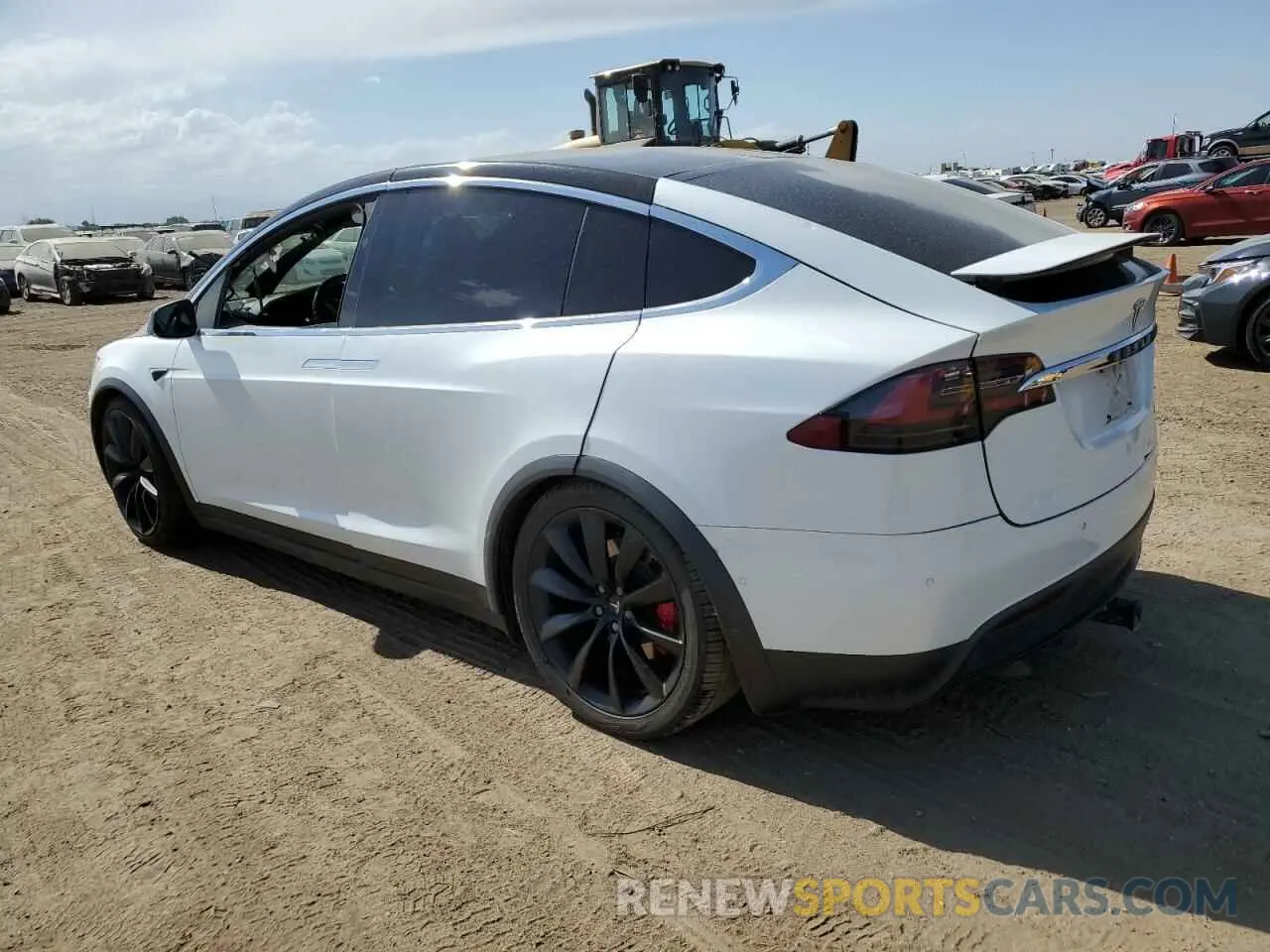 2 fotografías del automóvil dañado 5YJXCBE43LF279401 TESLA MODEL X 2020