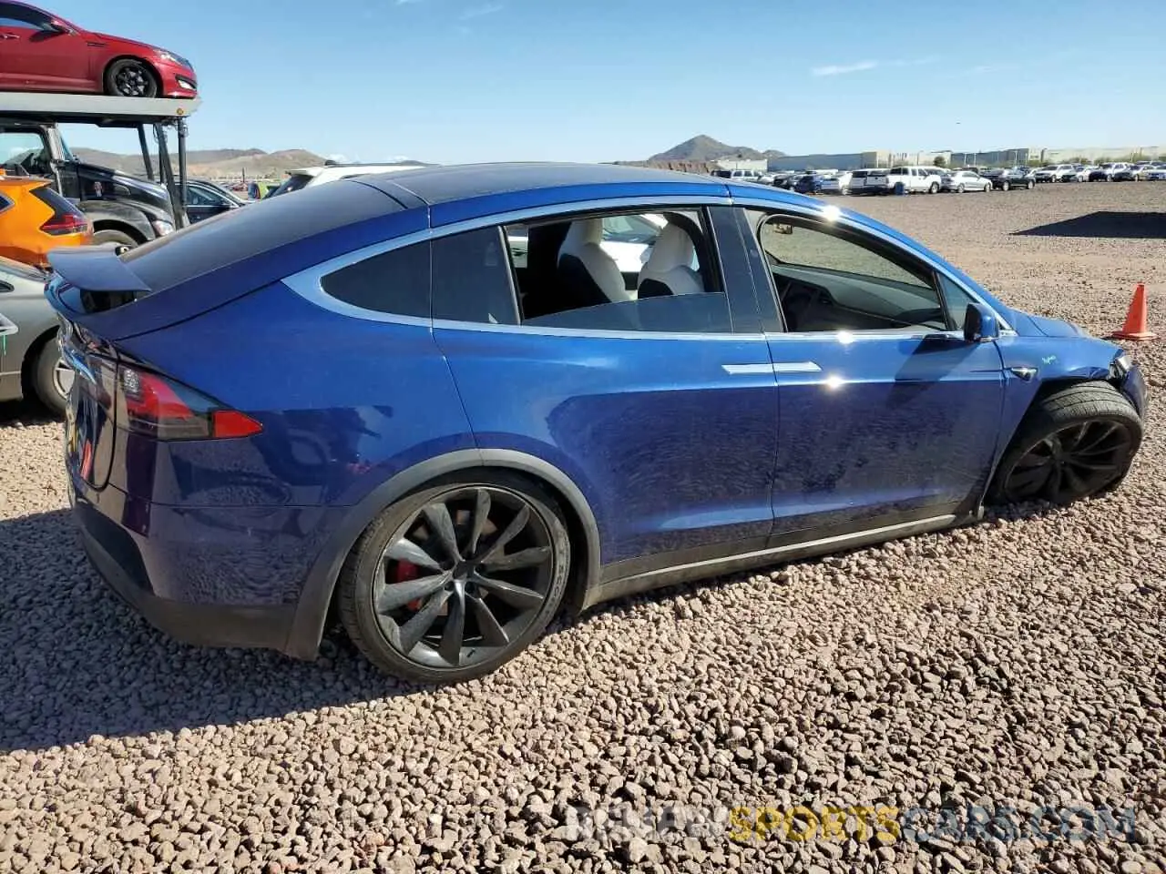 3 fotografías del automóvil dañado 5YJXCBE49LF274137 TESLA MODEL X 2020