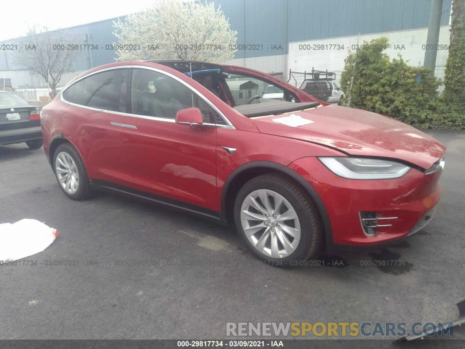 1 fotografías del automóvil dañado 5YJXCCE2XMF311041 TESLA MODEL X 2020