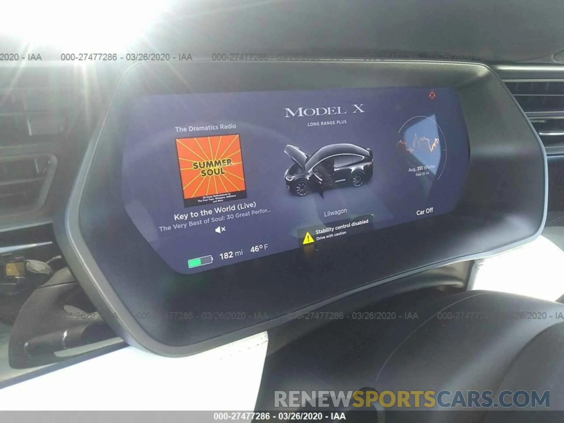 7 fotografías del automóvil dañado 5YJXCDE20LF261447 TESLA MODEL X 2020