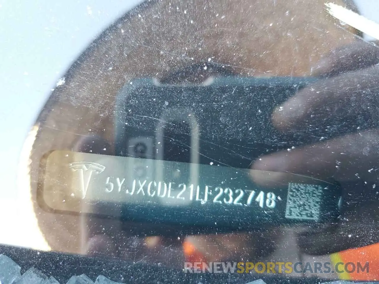 10 fotografías del automóvil dañado 5YJXCDE21LF232748 TESLA MODEL X 2020