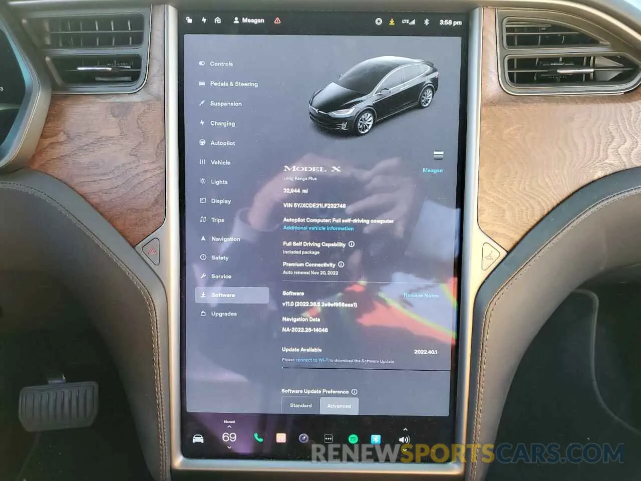 8 fotografías del automóvil dañado 5YJXCDE21LF232748 TESLA MODEL X 2020