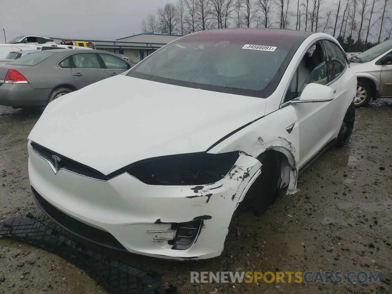 2 fotografías del automóvil dañado 5YJXCDE21LF304788 TESLA MODEL X 2020